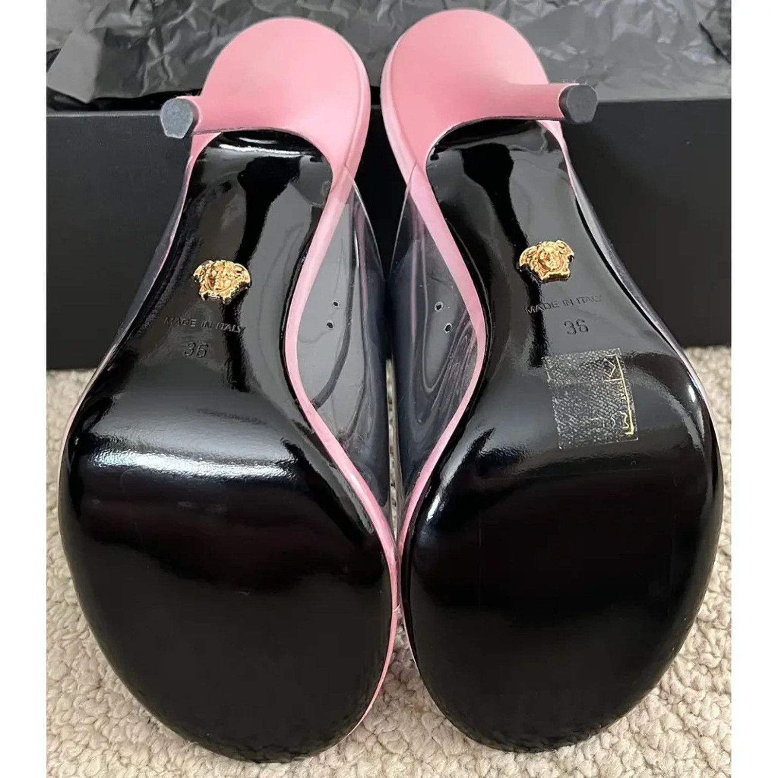 Versace VERSACE PINK SILK MEDUSA HEAD GREEK KEY PUMPS 39.5 9.5 ITALY Size US 9.5 / IT 39.5 - 7 Thumbnail