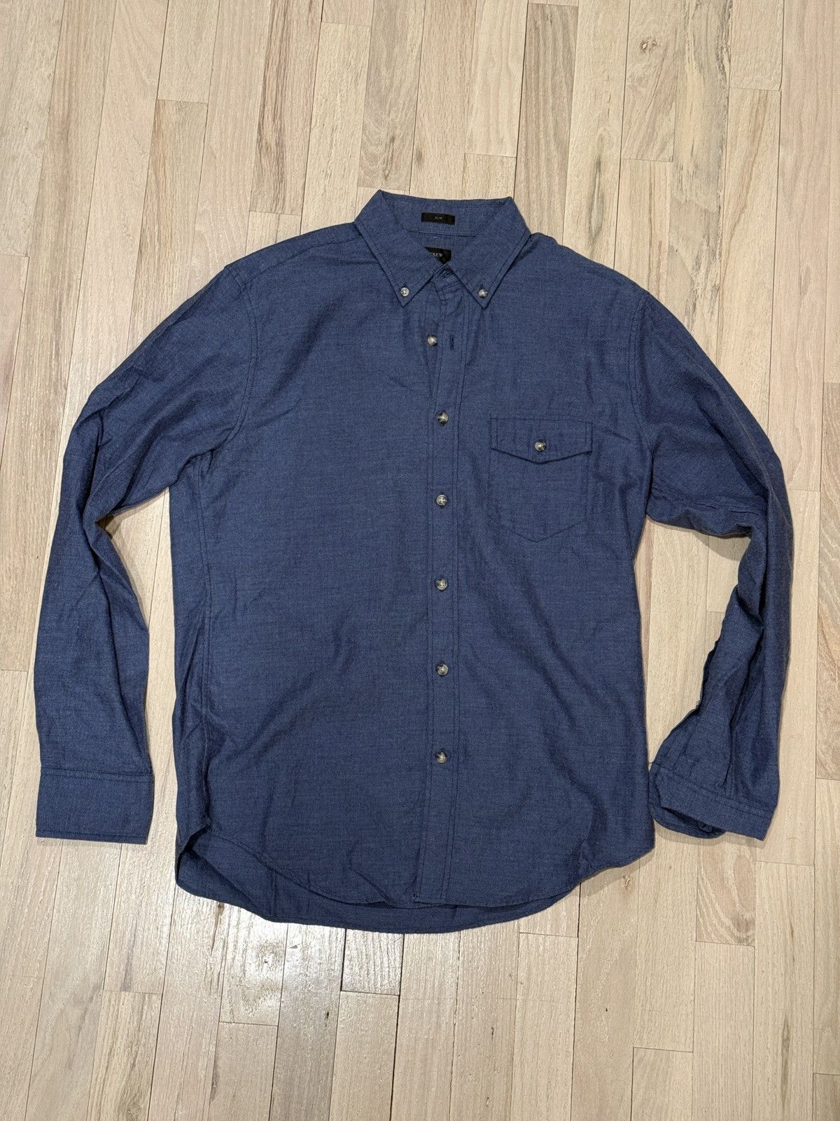 J.Crew J.Crew Brushed Cotton Button-Down Shirt Size US M / EU 48-50 / 2 - 1 Thumbnail