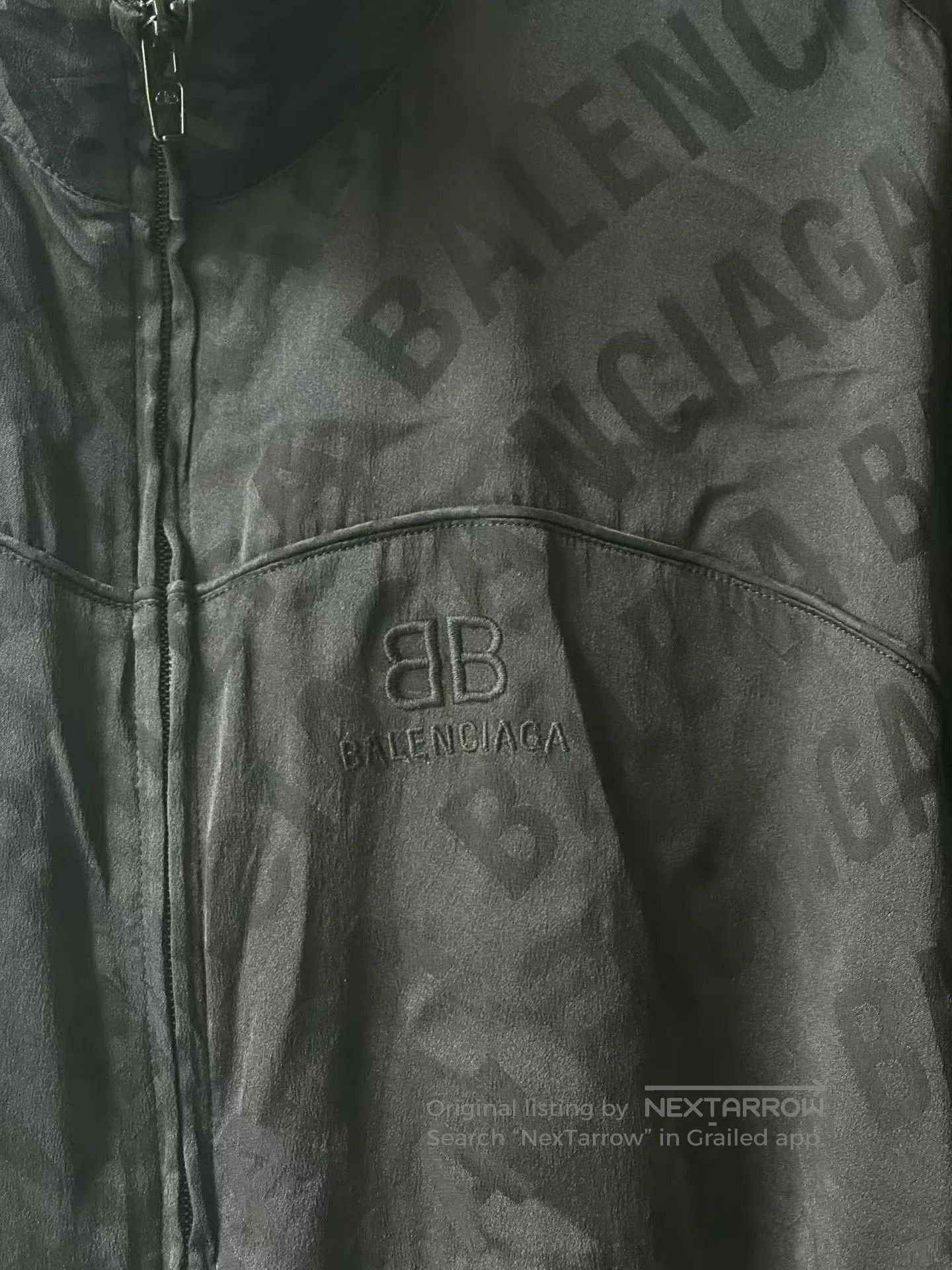 Balenciaga Balenciaga Dark Pattern Silk Jacket. Size US M / EU 48-50 / 2 - 4 Thumbnail