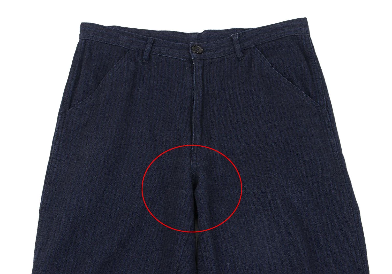 Comme des Garcons Homme Plus Rolling Stones Lip Print Stripe Pants in Black and Navy Size US 30 / EU 46 - 6 Thumbnail