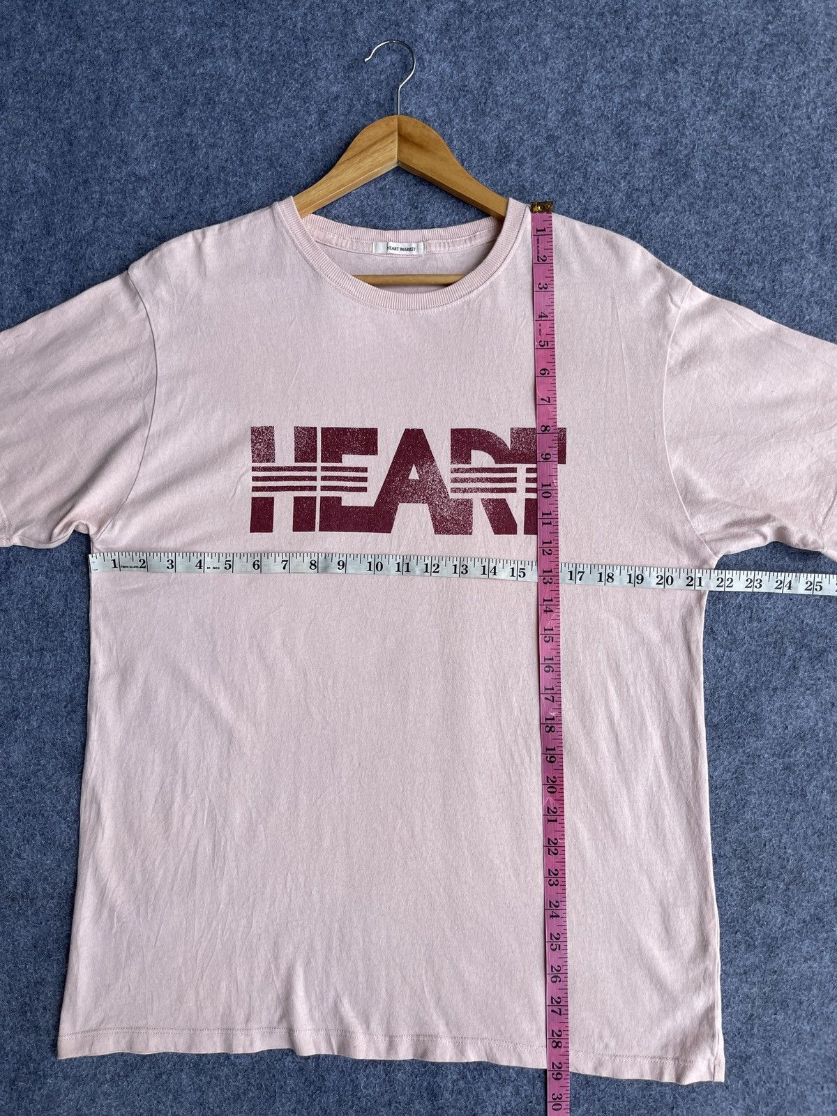 Japanese Brand Last Drop🔥Rare🔥HEART MARKET Spellout Big Logo T Shirt Size US L / EU 52-54 / 3 - 9 Thumbnail