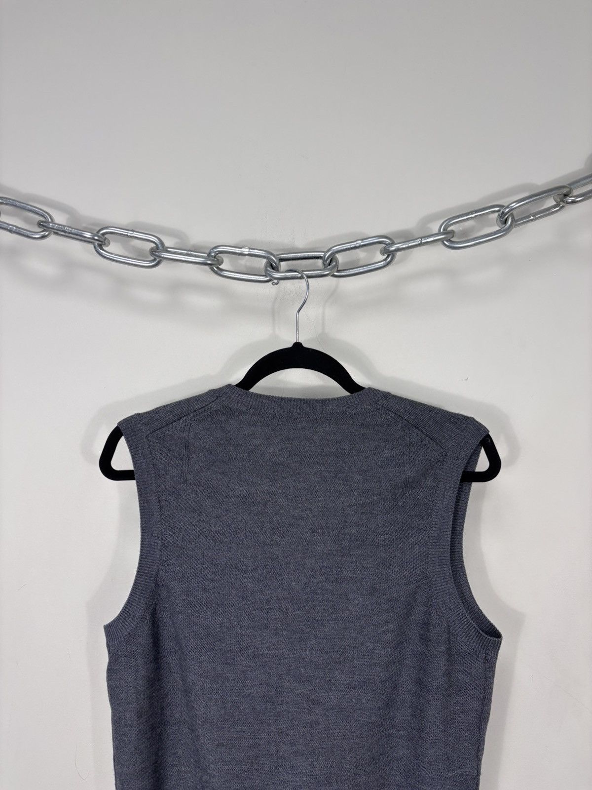 Neil Barrett Neil Barrett Men’s Grey Wool Knit Vest Sleeveless Cardigan Size US M / EU 48-50 / 2 - 10 Thumbnail
