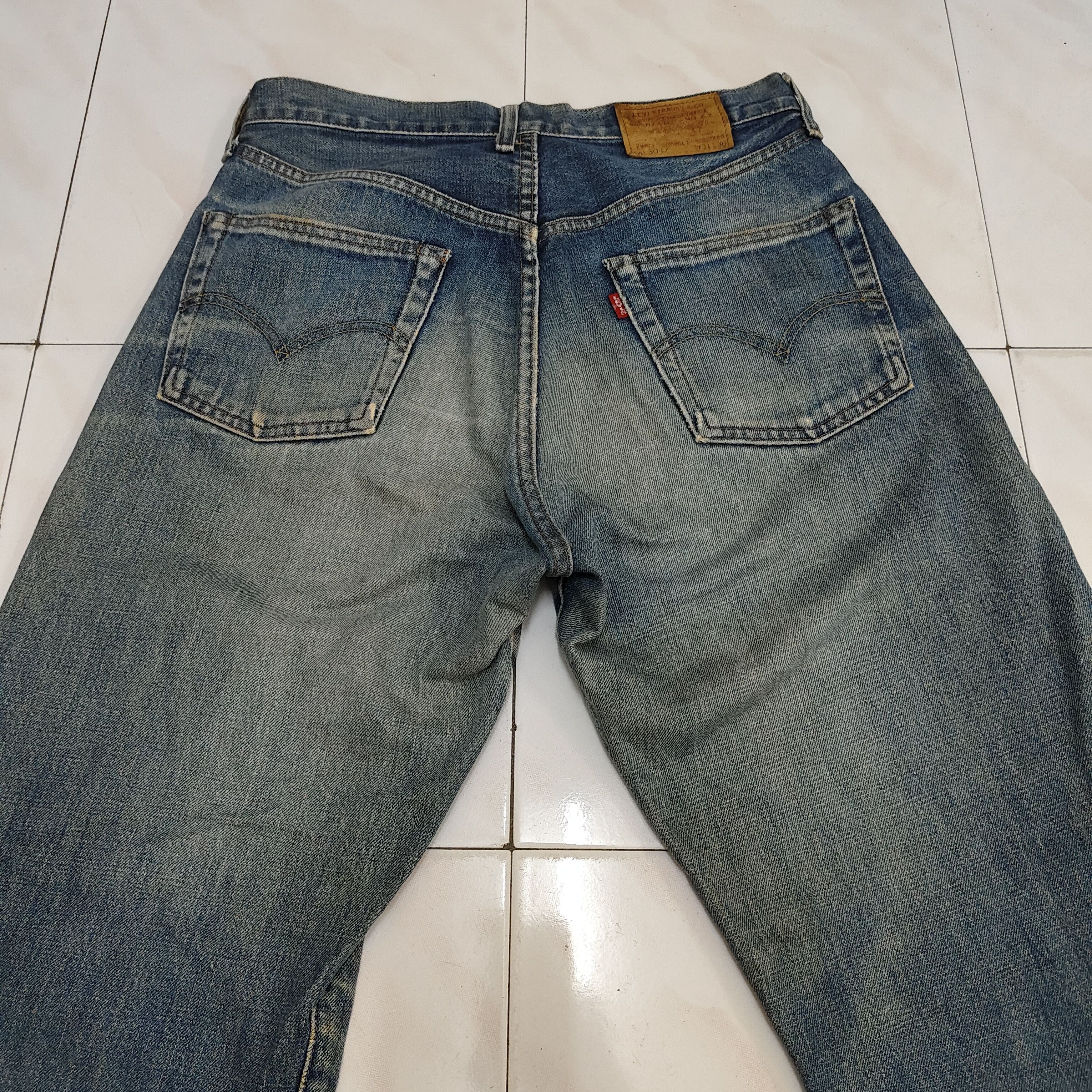 Levi's Vintage Levi's 504Z BigE Redline Selvedge Distressed Jean Size US 30 / EU 46 - 7 Thumbnail