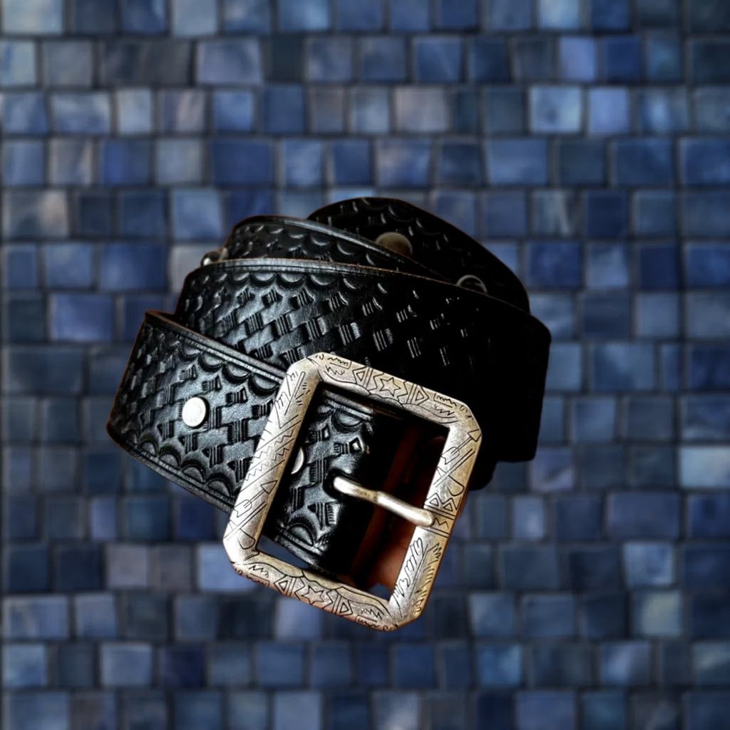 Ralph Lauren RRL Ralph Lauren Belt Leather Black 4cm 114cm 100% authentic Men Casual Used Size ONE SIZE - 1 Thumbnail