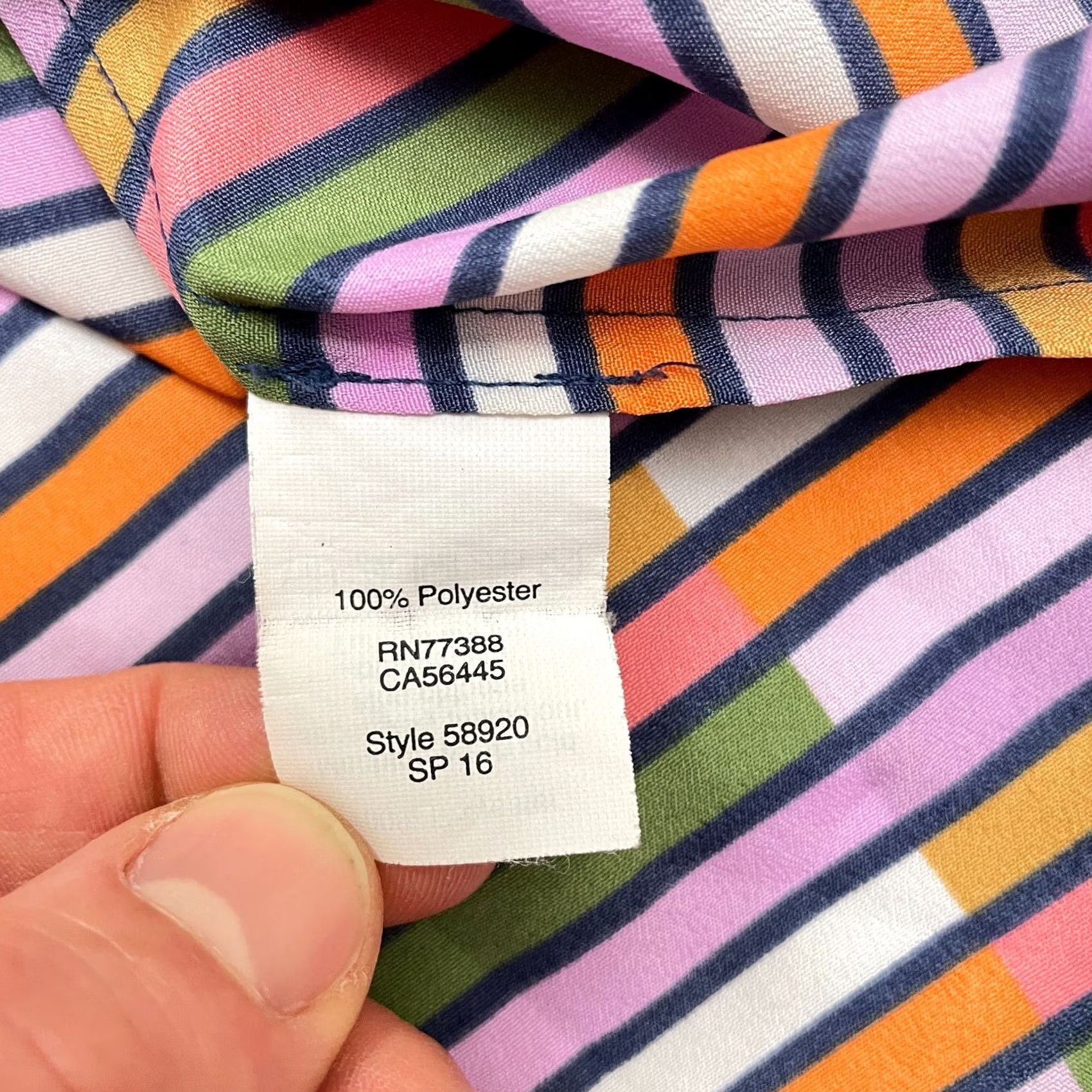 J.Crew J.Crew Tank Top Blouse Womens 0 Multicolor Striped Racerback Casual Summer Beach Shirt Sleeveless Beach, Colorful, Modern, 90s? Nope Size XS / US 0-2 / IT 36-38 - 6 Thumbnail