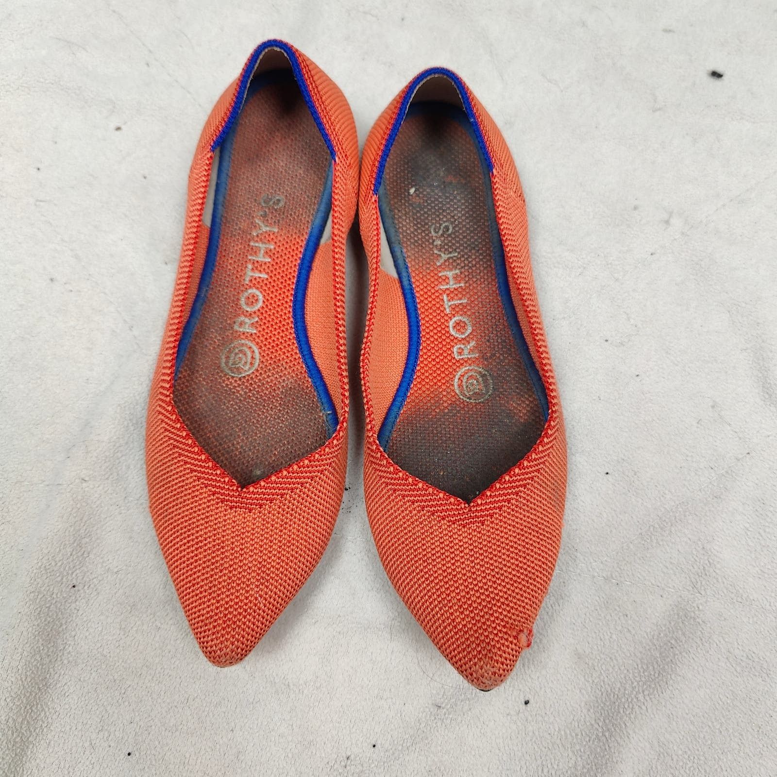 Other Rothy's The Point Flats Womens 6 Persimmon Orange Size US 6 / IT 36 - 2 Thumbnail