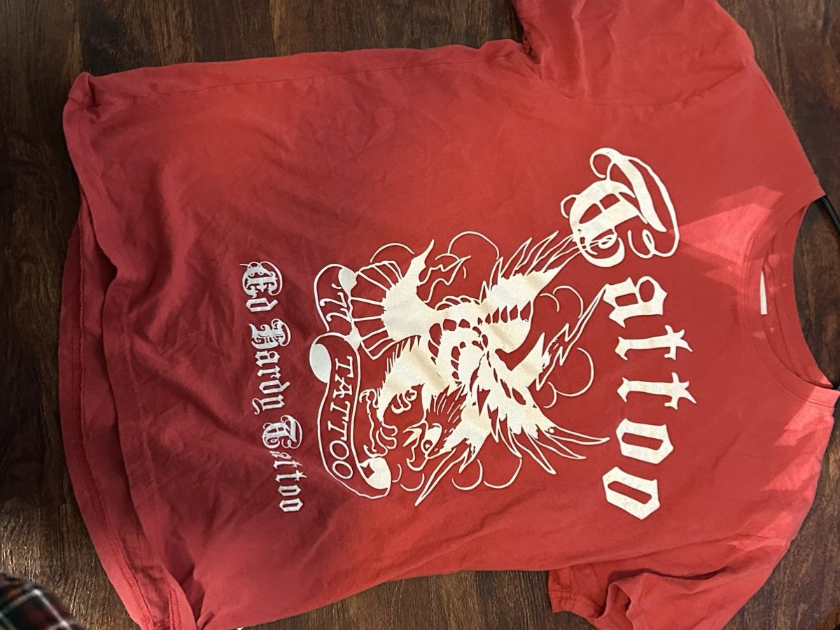 Ed Hardy Red Bejewled Ed Hardy Shirt Size US M / EU 48-50 / 2 - 1 Thumbnail