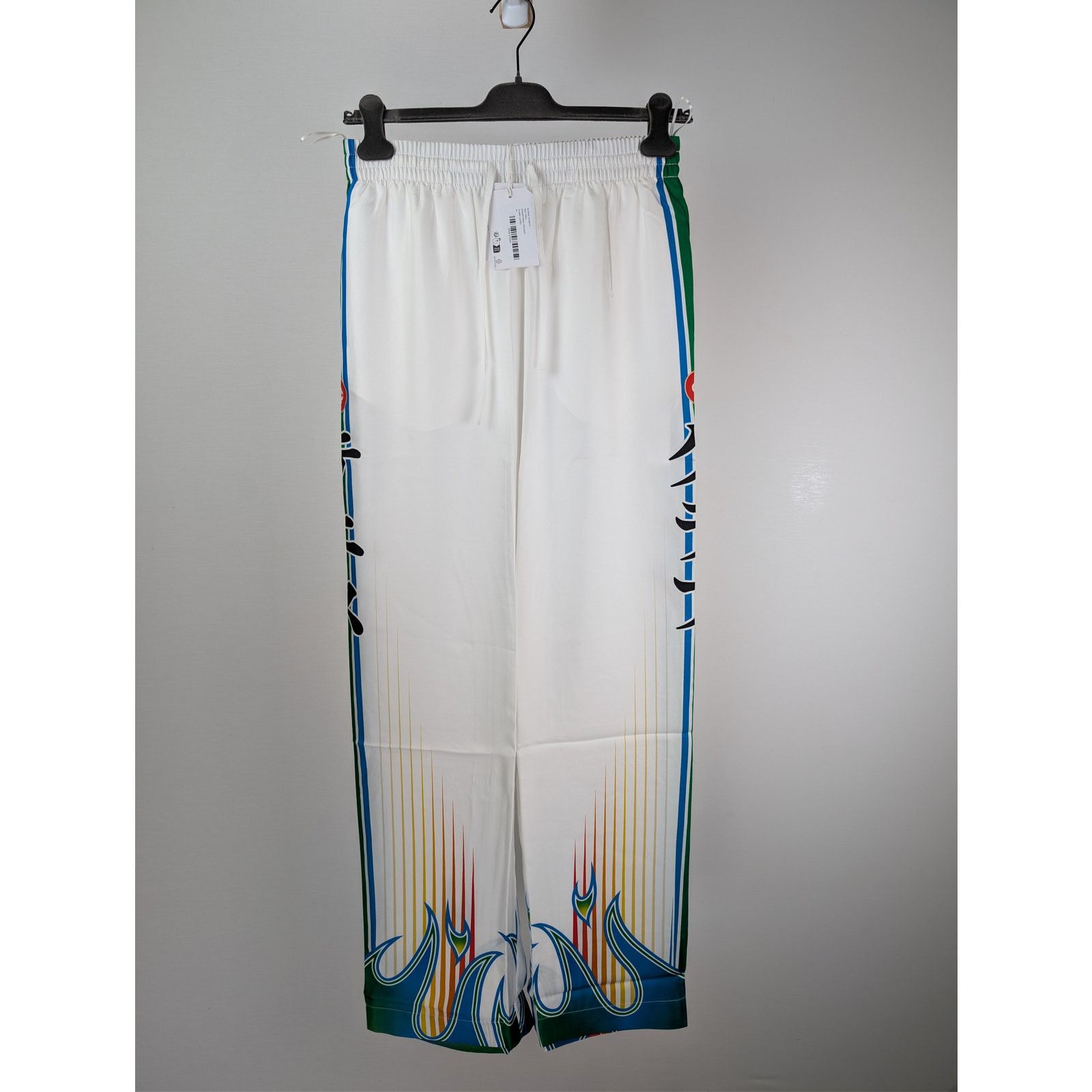 Casablanca o1rshd1 Silk Twill Drawstring Trouser sweatpant Flame Laurel Size US 32 / EU 48 - 1 Thumbnail