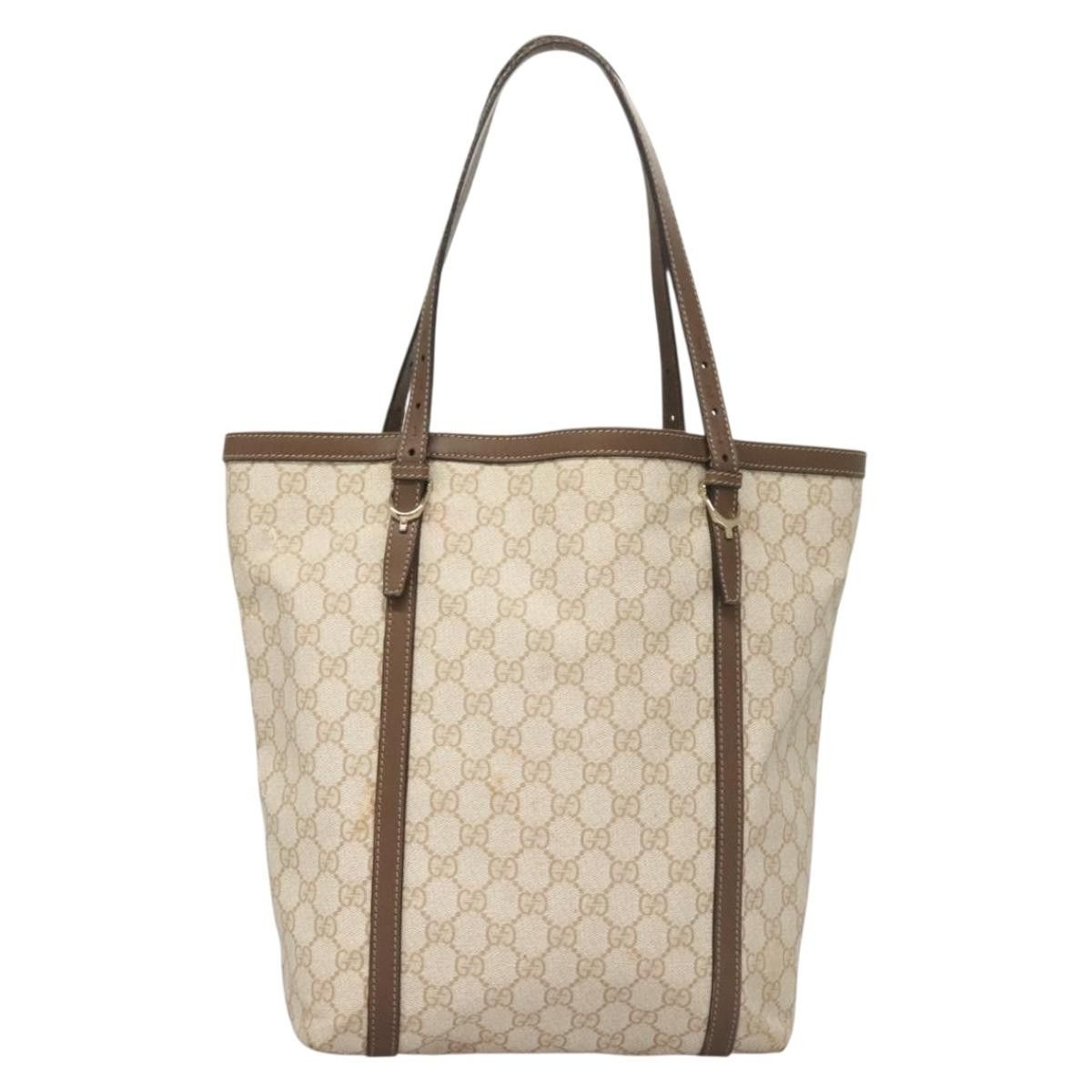 Gucci GUCCI GG Supreme Tote Bag Pvc White Gold Size ONE SIZE - 3 Thumbnail