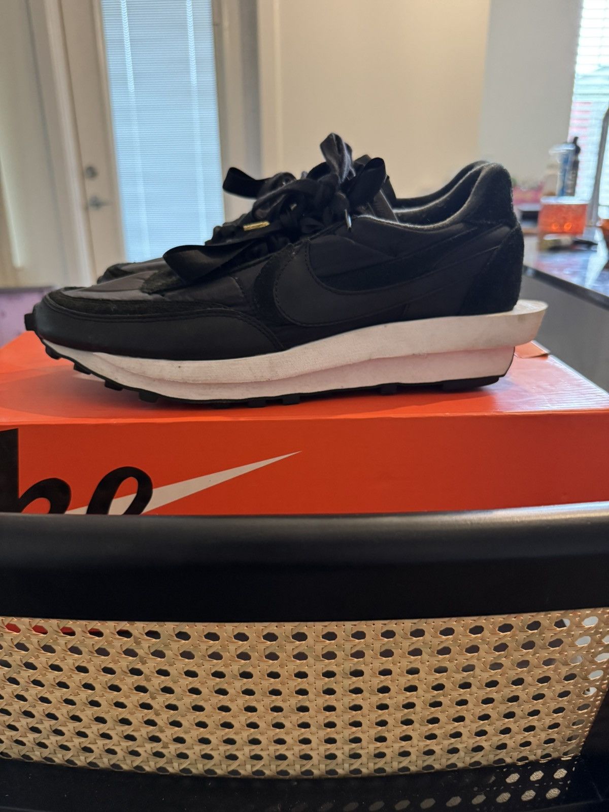 Nike × Sacai Nike sacai x LDwaffle black nylon Size US 10 / EU 43 - 1 Thumbnail