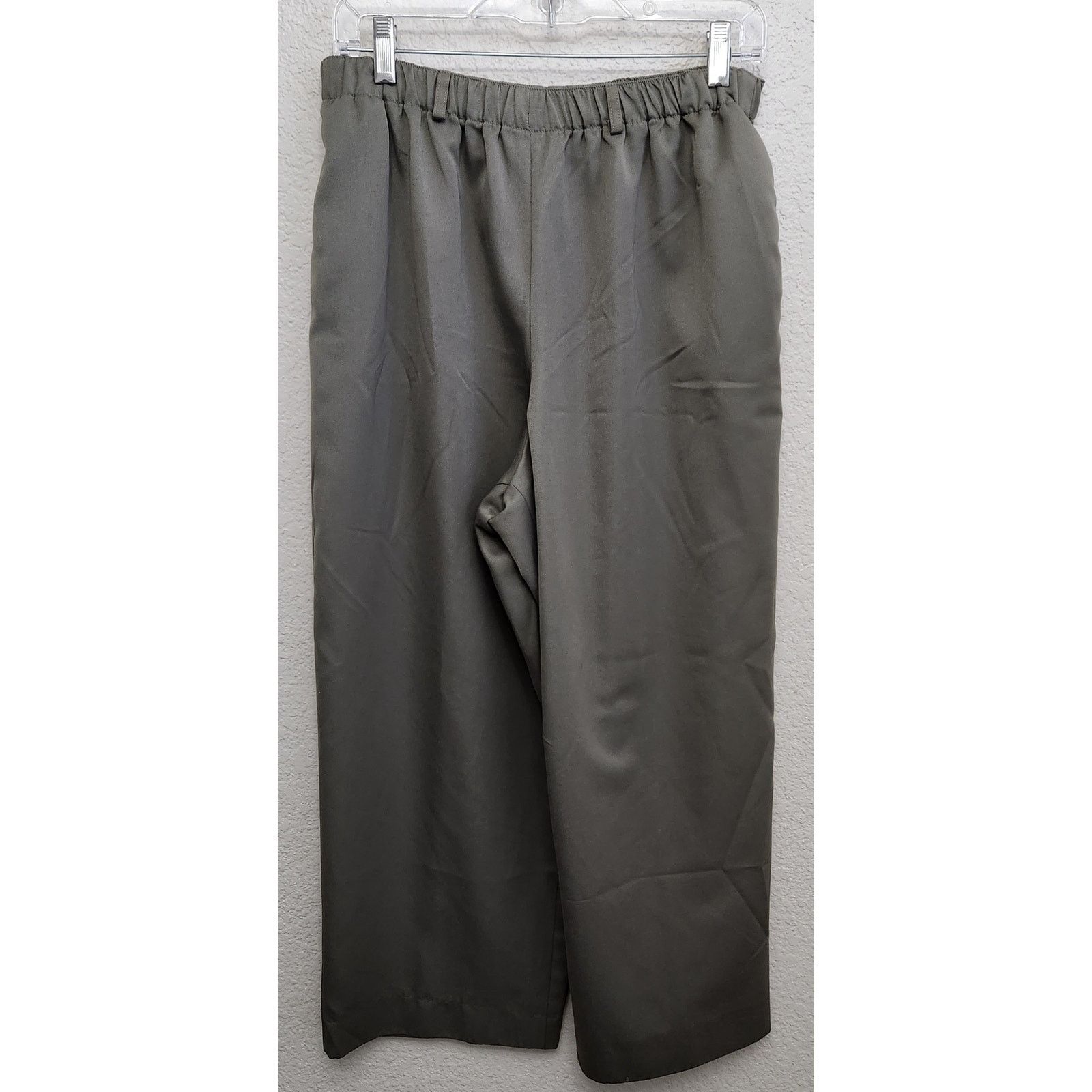 Other Leslie Fay Haberdashery Olive Green Pull On Dress Pants 14 Size 36" / US 14 / IT 50 - 1 Thumbnail