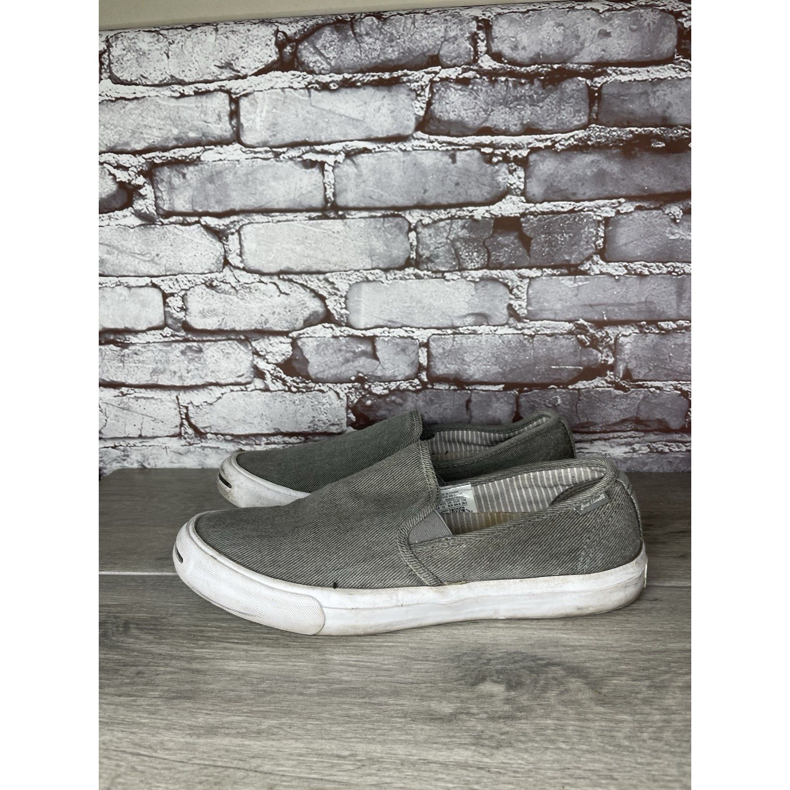 Converse Converse Jack Purcell Gray Canvas Casual Slip On Shoes Men’s Size US 10.5 / EU 43-44 - 21 Thumbnail