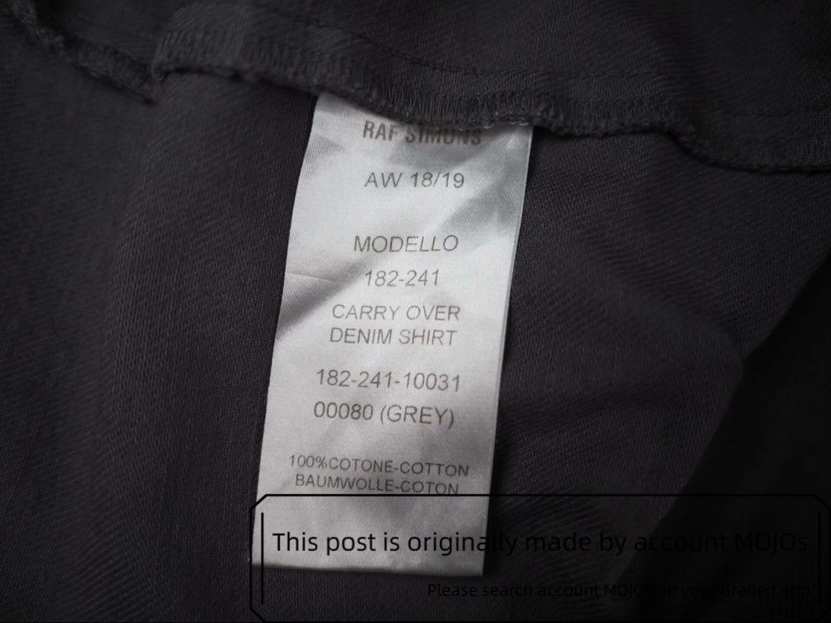 Raf Simons Sz M Raf Simons 18SS Logo Leather Patch Shirt Jacket mojos10 Size US M / EU 48-50 / 2 - 8 Thumbnail