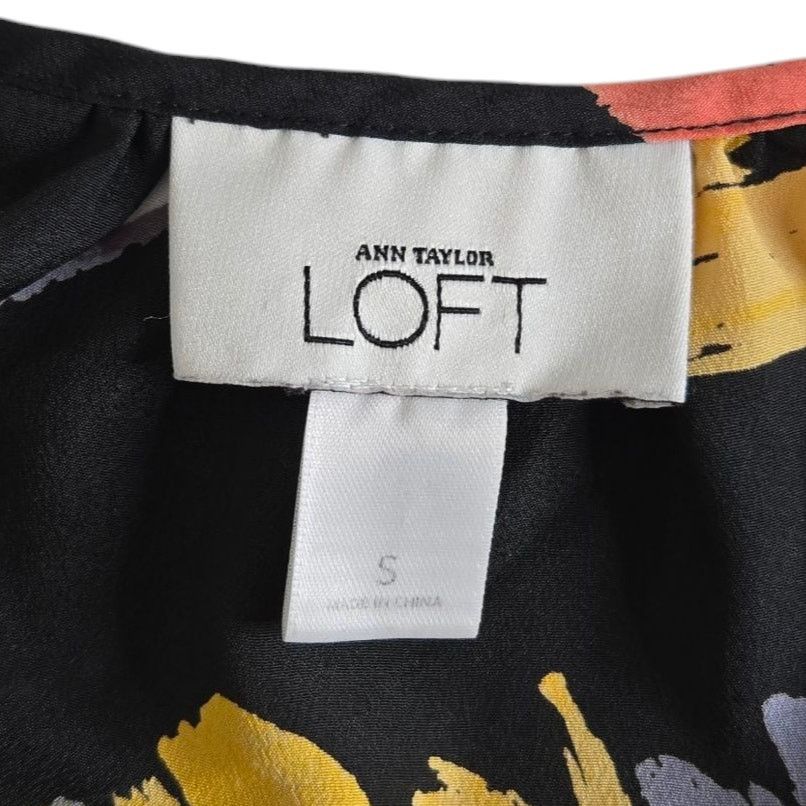 Loft Ann Taylor Loft Floral Top Small Abstract Brush Strokes Size S / US 4 / IT 40 - 7 Thumbnail