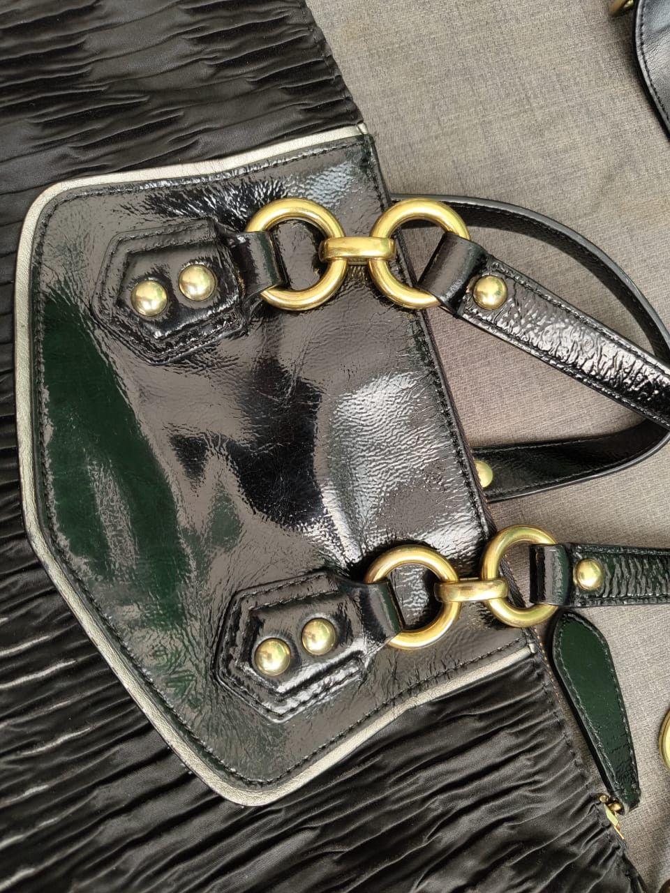Coach COACH Ashley Gathered SatIn Carryall B4 Satchel Bag F20050 Size ONE SIZE - 7 Thumbnail
