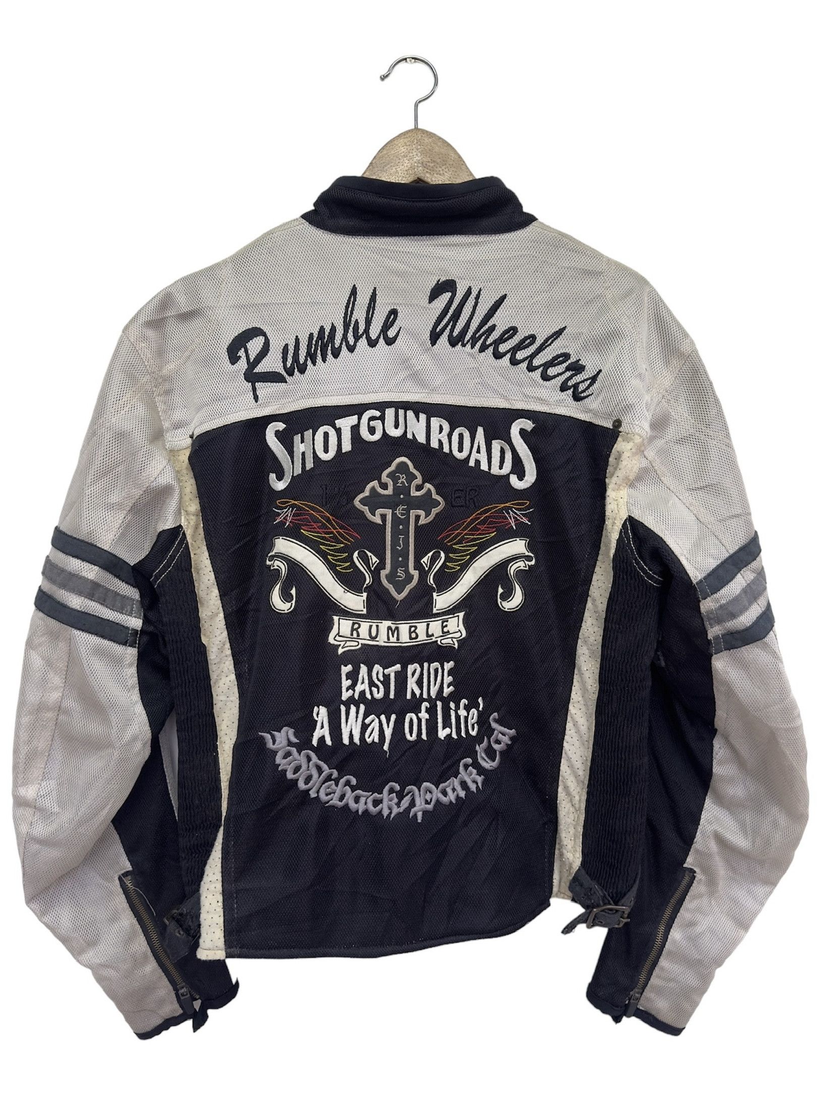 Vintage Vintage Rumble Wheelers Bike Mesh Jacket Patches | Grailed
