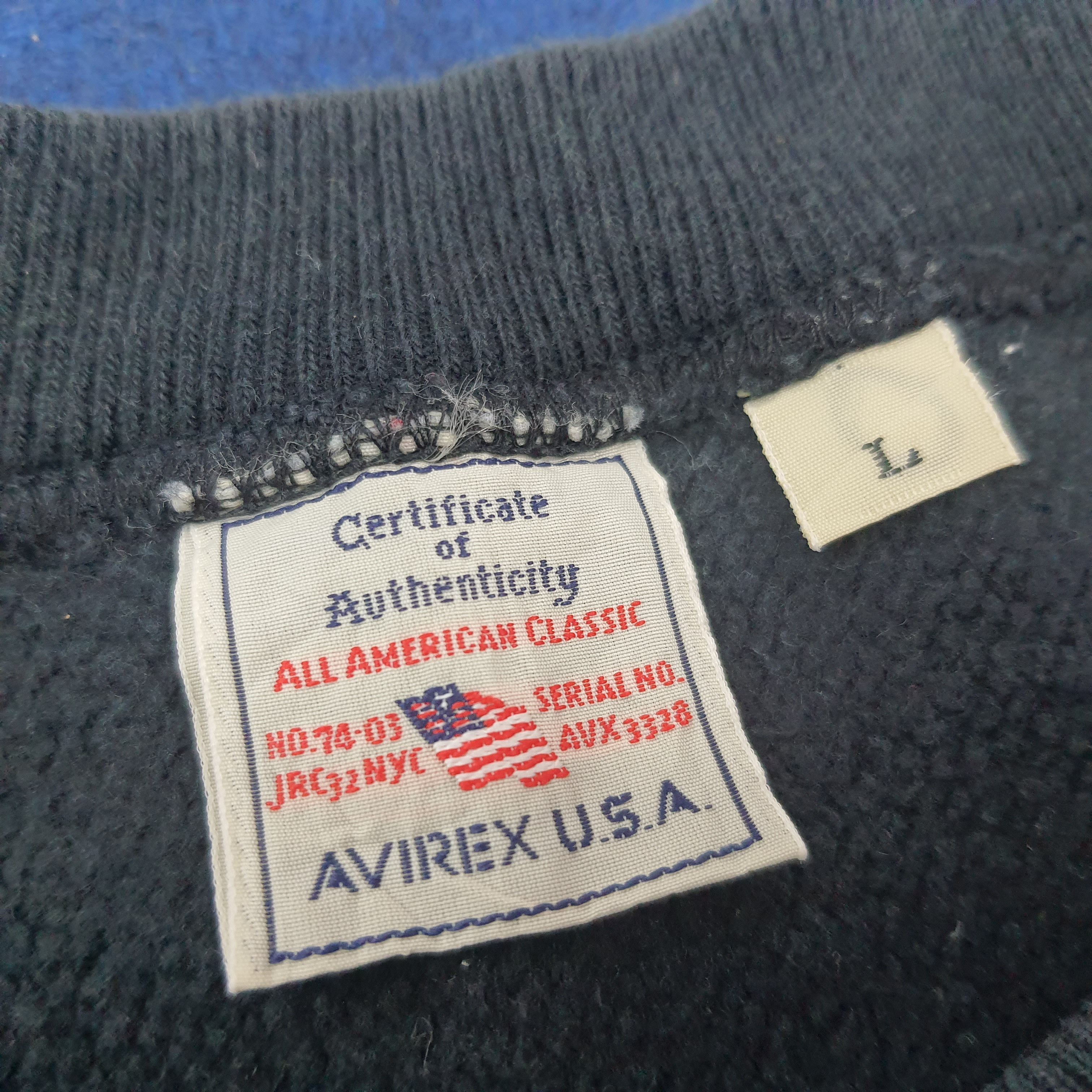 Avirex × Vintage Vintage Avirex USA New York Military Tailors Sweatshirts Size US L / EU 52-54 / 3 - 4 Thumbnail