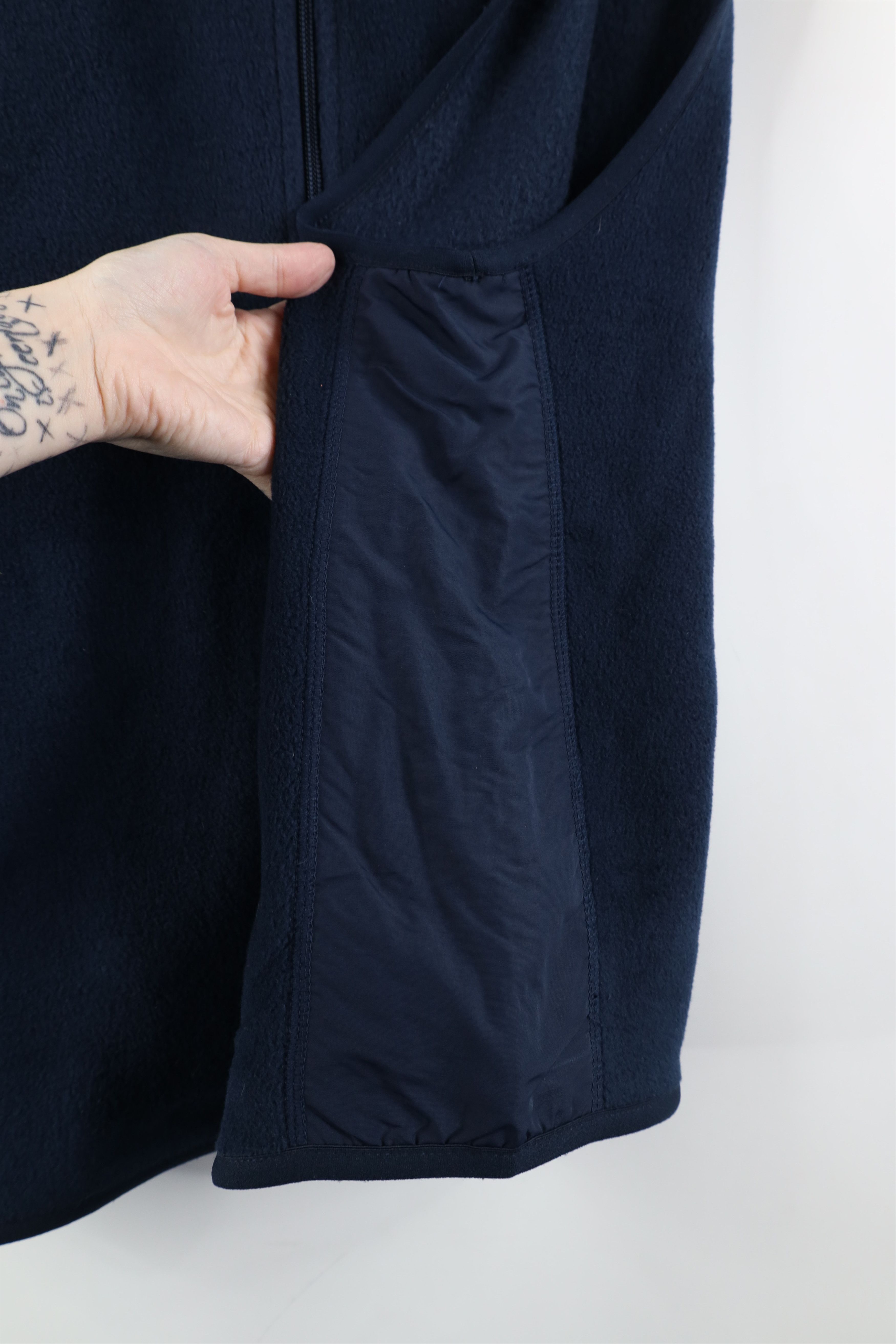 Gap × Vintage Vintage 90s Gap Faded Blank Full Zip Fleece Vest Jacket Blue Size US S / EU 44-46 / 1 - 9 Thumbnail
