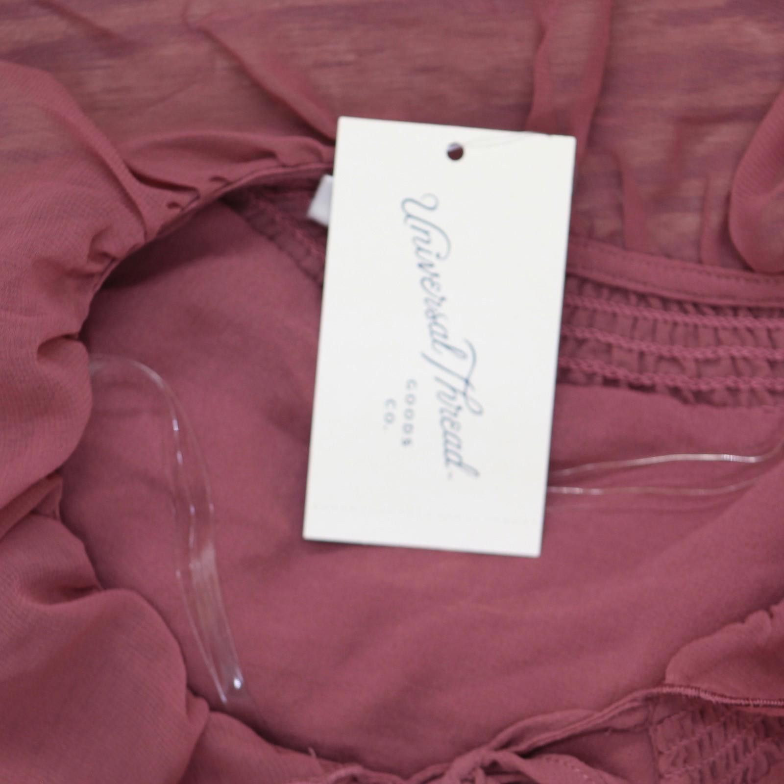 Other Universal Thread Sleeve Blouse 92235298 Dark Mauve Pink Xs Size XS / US 0-2 / IT 36-38 - 3 Thumbnail