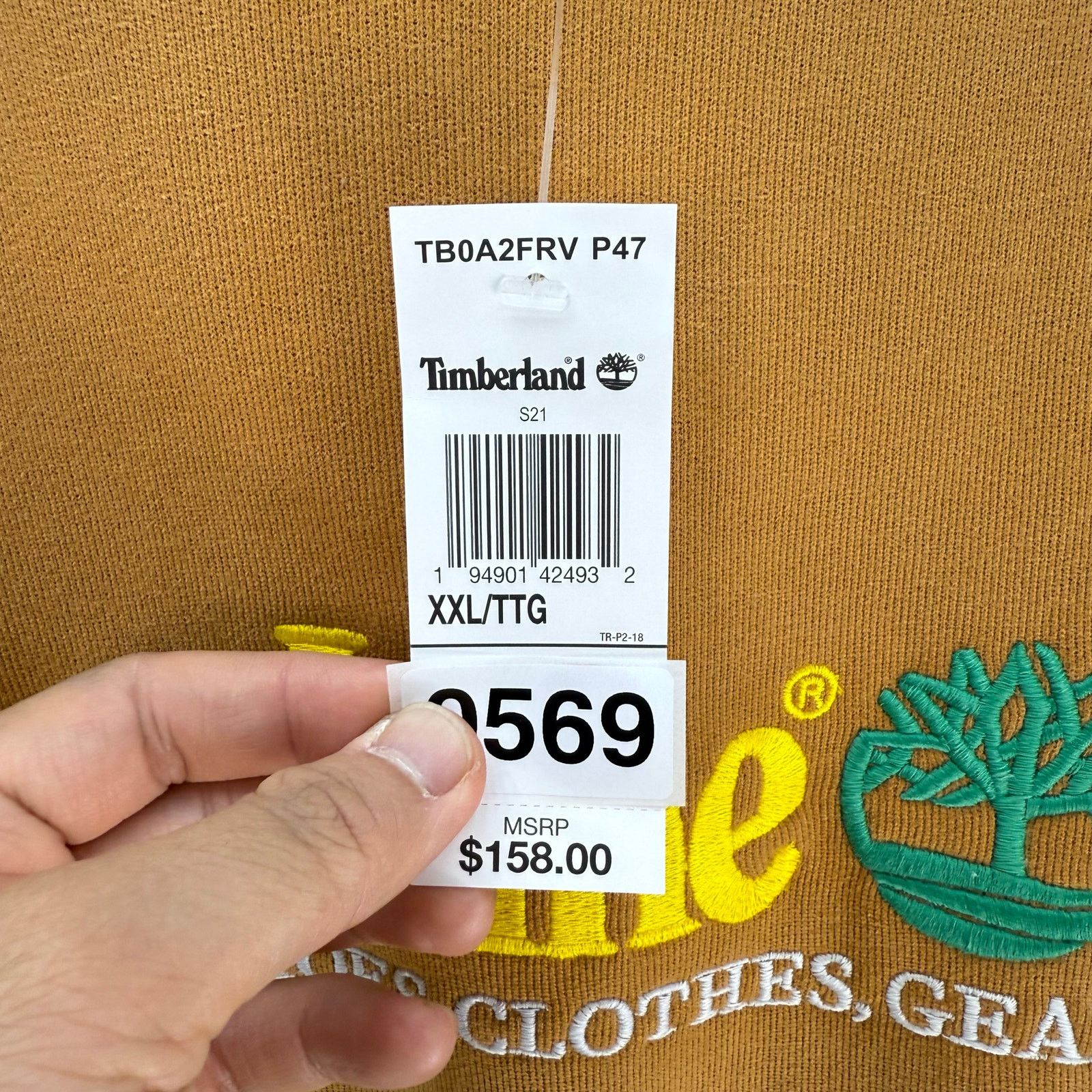 Timberland TIMBERLAND X BEELINE XX-LARGE WHEAT HOODIE Heavy Cotton Size US XXL / EU 58 / 5 - 5 Thumbnail