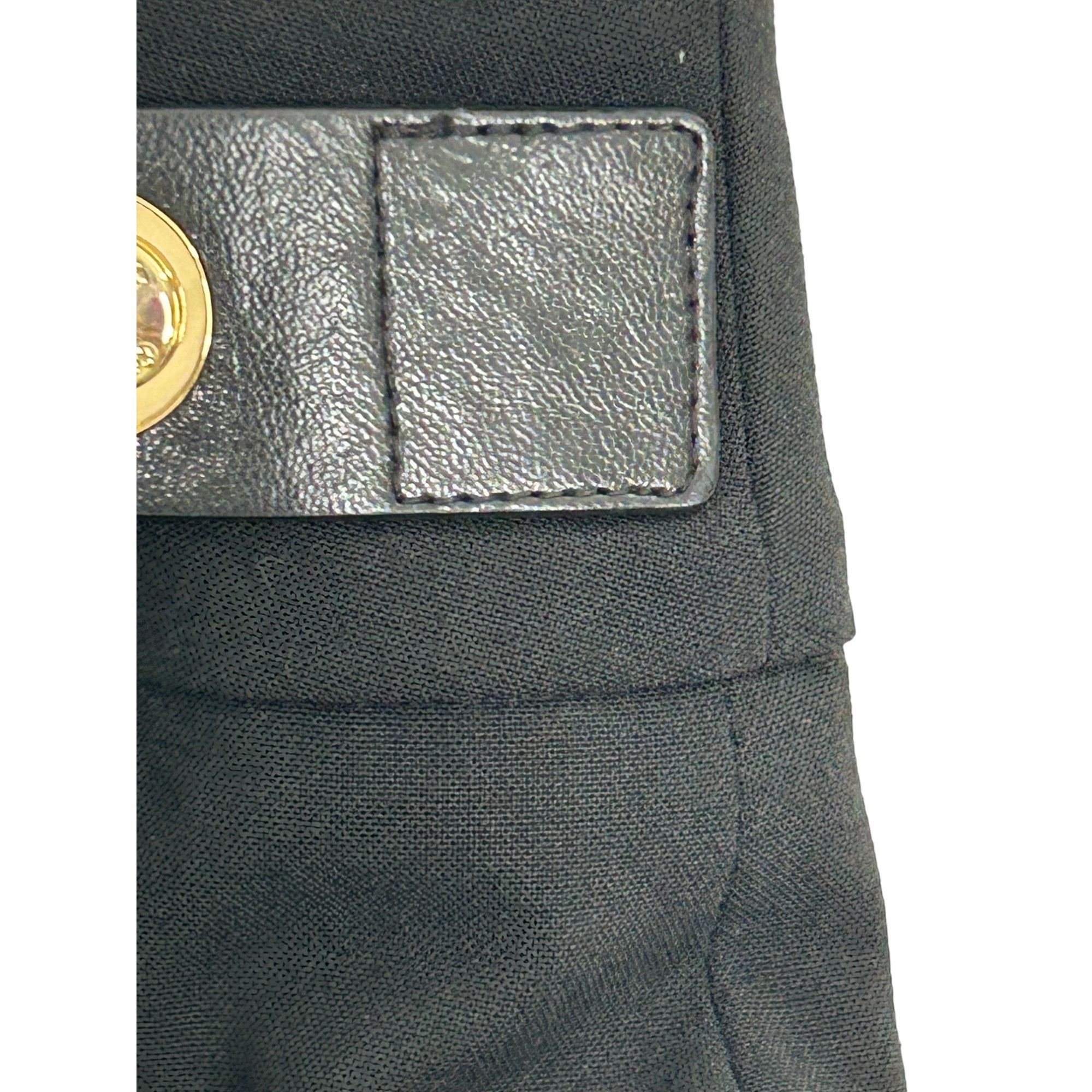 Calvin Klein Calvin Klein Black Pencil Skirt 10 Faux Leather Tabs Back Sl Size 32" / US 10 / IT 46 - 9 Thumbnail