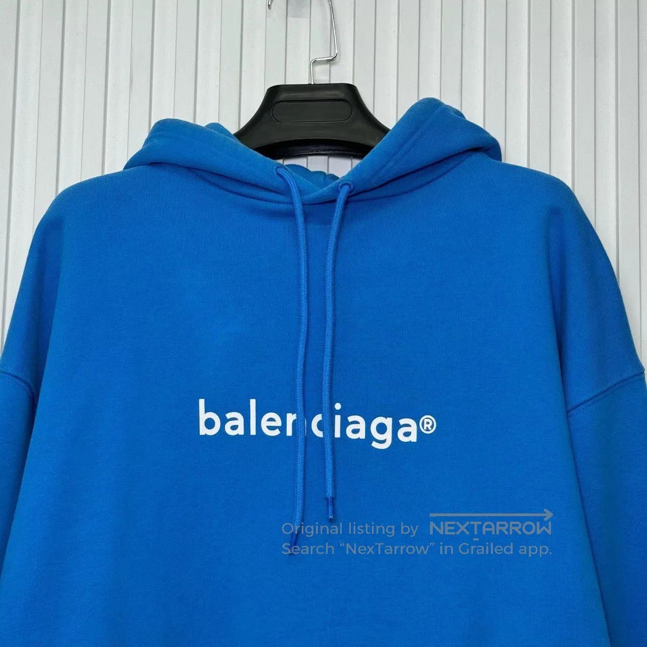 Balenciaga Balenciaga Klein Blue Logo Hoodie. Size US M / EU 48-50 / 2 - 3 Thumbnail