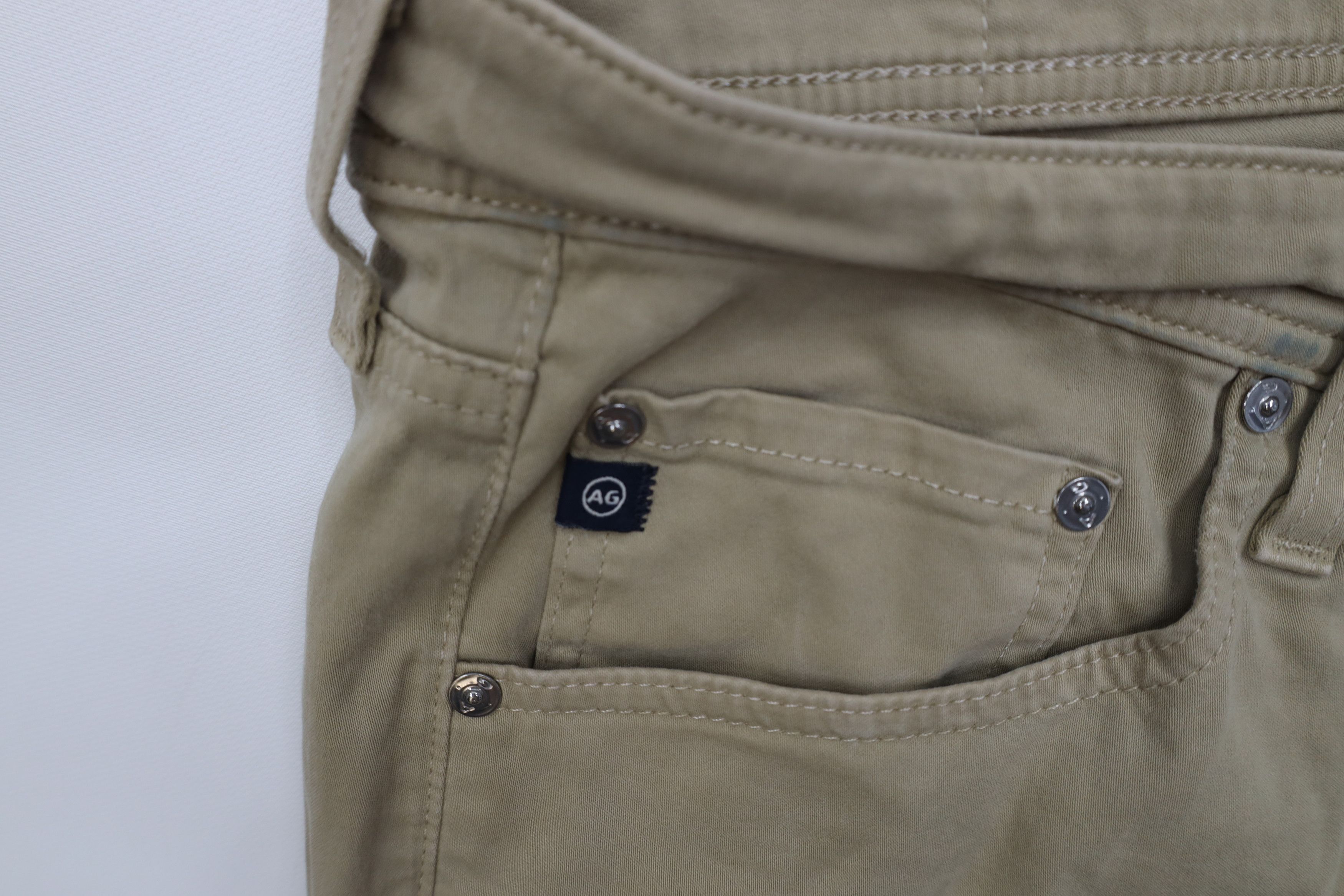 AG Adriano Goldschmied Adriano Goldschmied Graduate Tailored Leg Chino Pants Beige Size US 36 / EU 52 - 8 Thumbnail