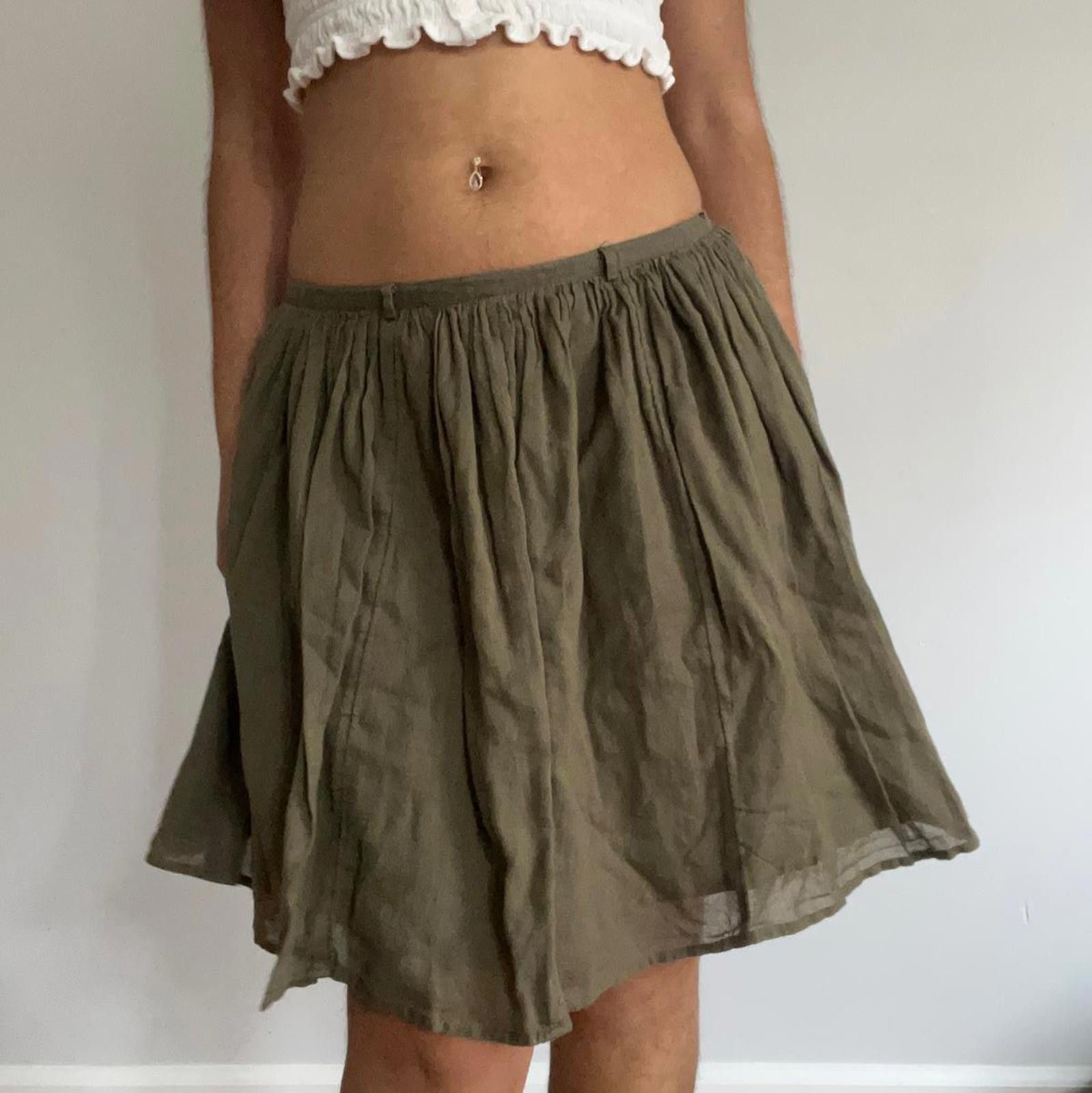 Other Women’s small cotton forest green skirt Size 28" / US 6 / IT 42 - 5 Thumbnail