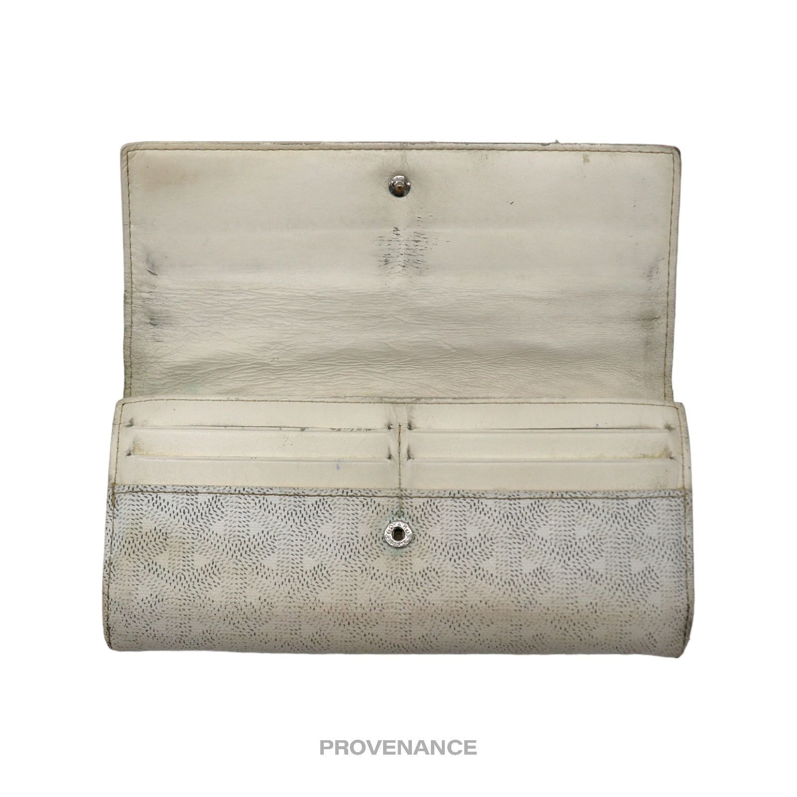 Goyard 🔴 Goyard Varenne Long Wallet - White Goyardine Size ONE SIZE - 5 Thumbnail