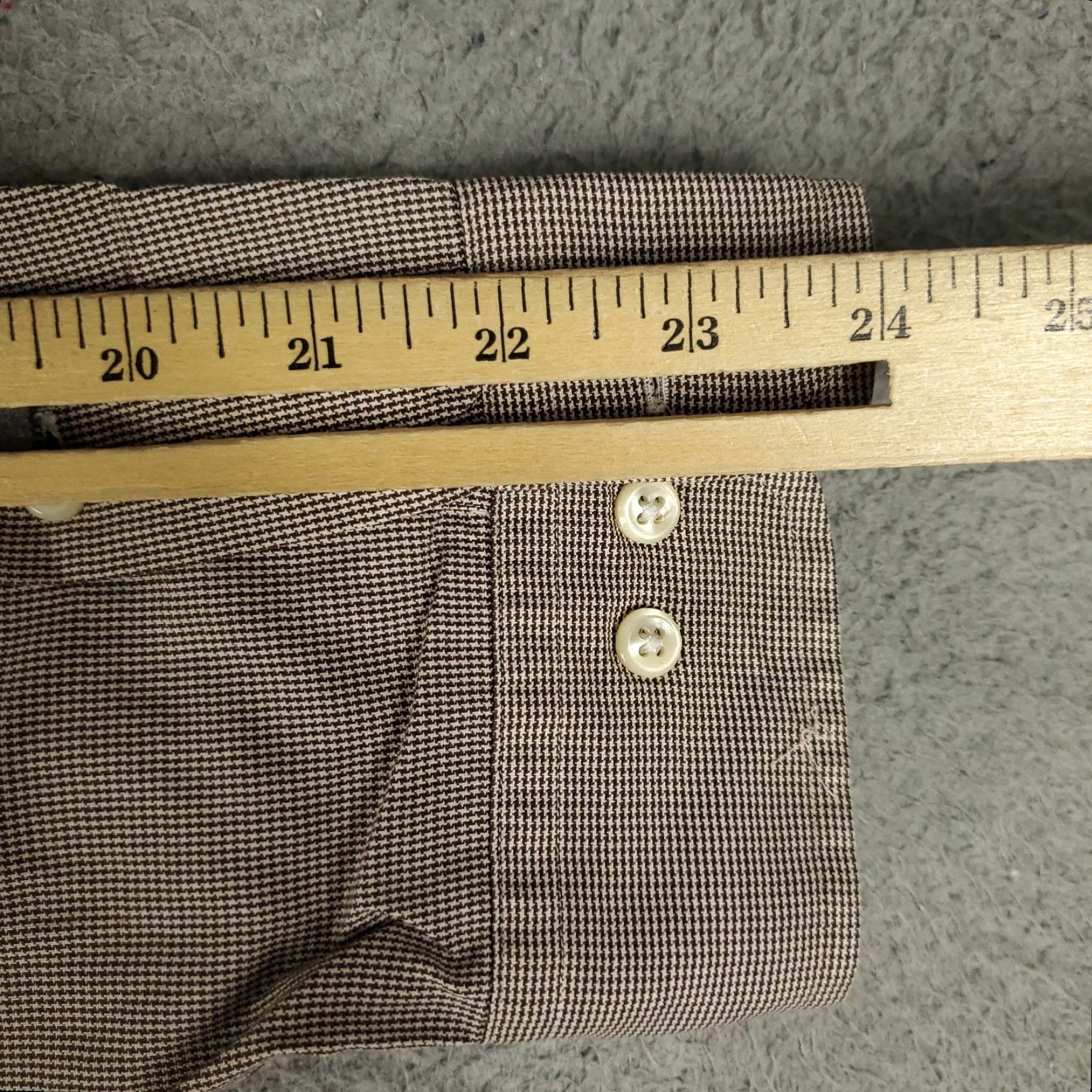 Ralph Lauren Ralph Lauren Shirt Mens 17 Brown Check Dress Button Up Long Sleeve Shirt Mens Brown Check Dress Button-Down 17 Retail Size 46R - 7 Thumbnail