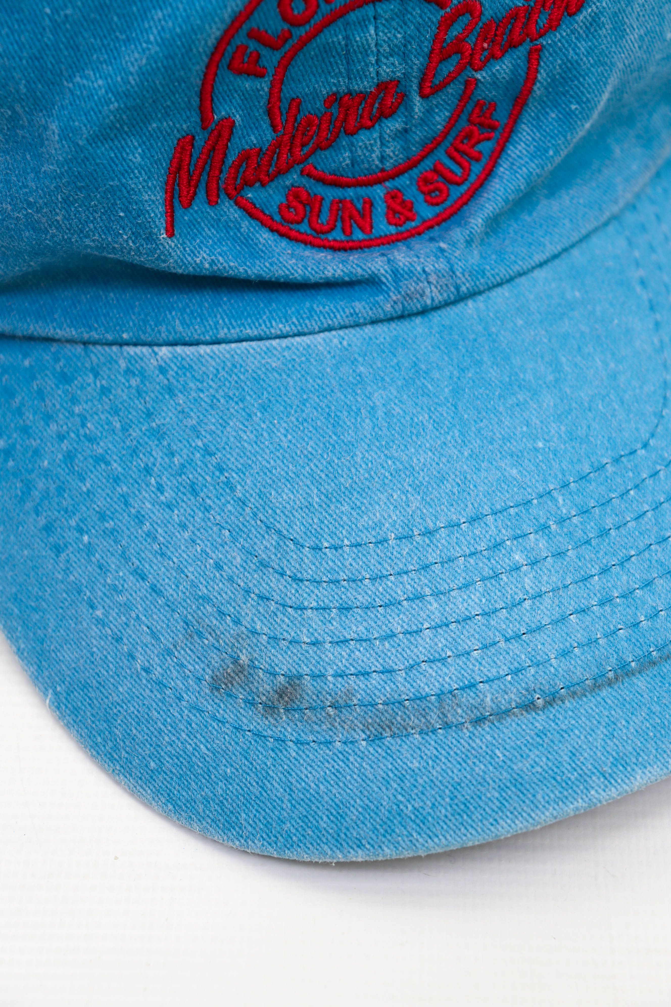 Other Vintage Sun Faded Blue Madeira Beach FLORIDA Logo Cap Size ONE SIZE - 8 Thumbnail