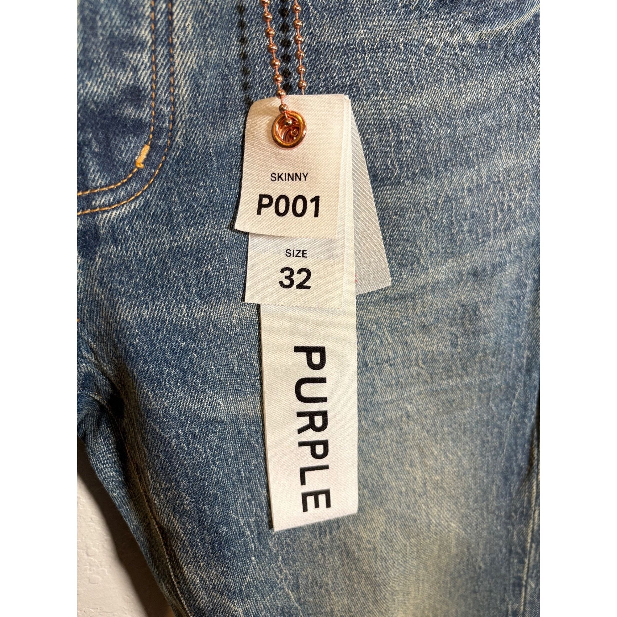 Purple Brand Purple Brand Men P001 Skinny fit Light Indigo Vintage Wash 3 Size US 32 / EU 48 - 3 Thumbnail