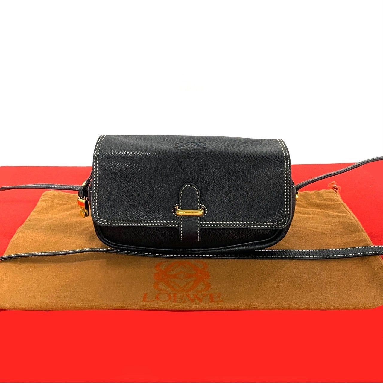 Loewe Loewe Shoulder Bag Black Leather Size ONE SIZE - 1 Thumbnail