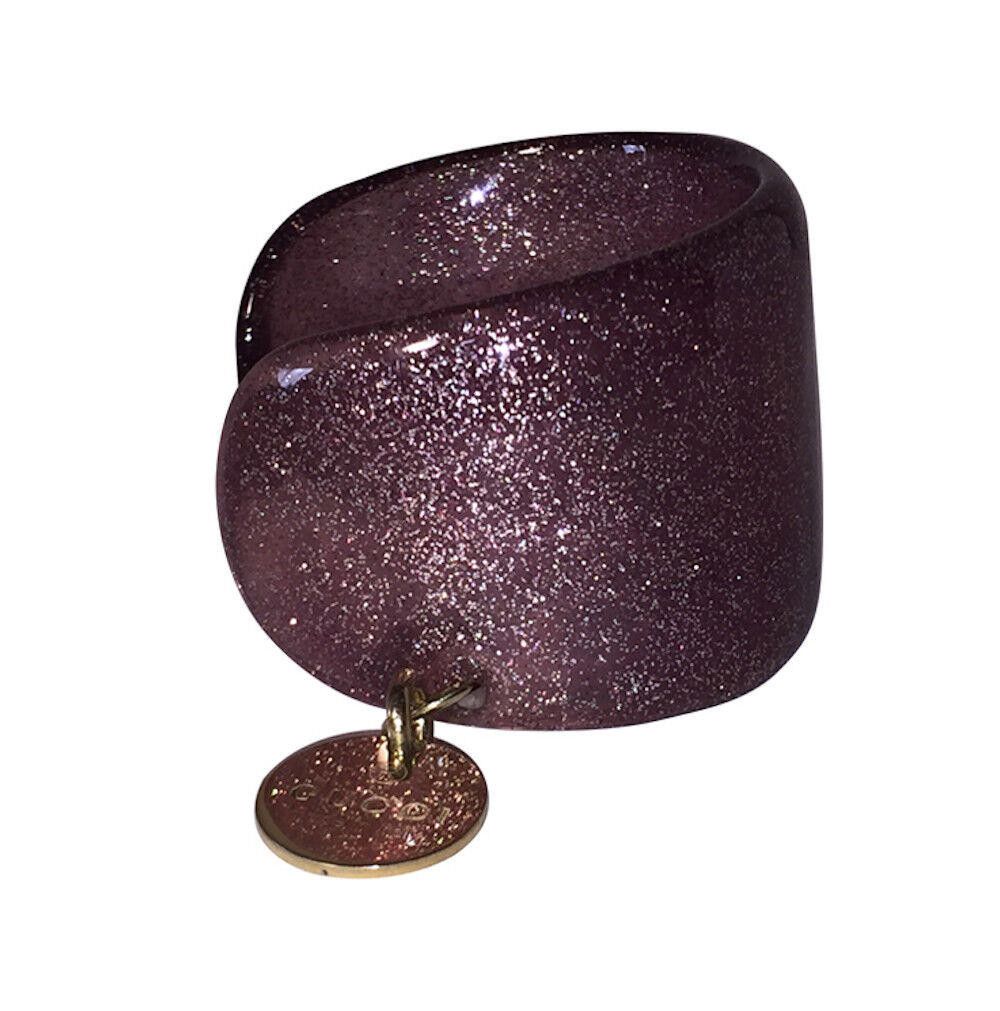 Gucci Gucci Glittered Pink Lucite Cuff Bracelet Size ONE SIZE - 2 Thumbnail