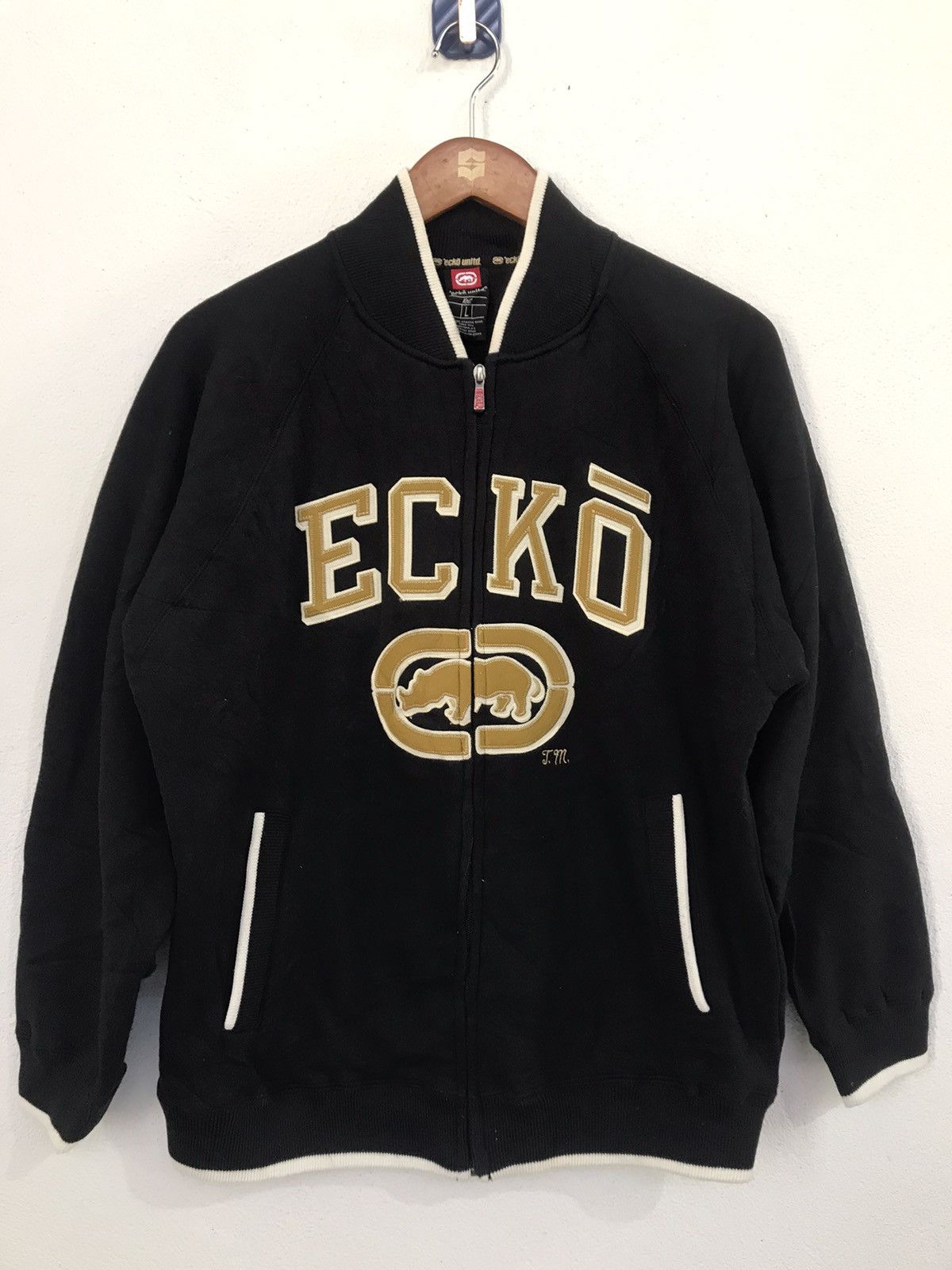 Designer × Ecko Unltd. × Japanese Brand Ecko unltd knit office patent jacket Size US L / EU 52-54 / 3 - 1 Thumbnail