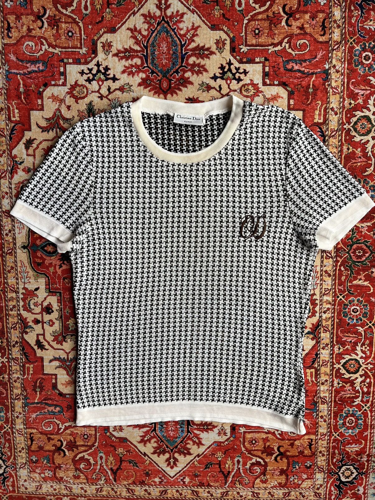 Dior Christian Dior Monogram Knit T-Shirt XS Size XS / US 0-2 / IT 36-38 - 1 Thumbnail
