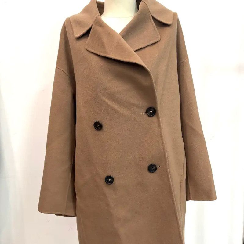 MaxMara Spring Autumn Camel Wool Coat 0089