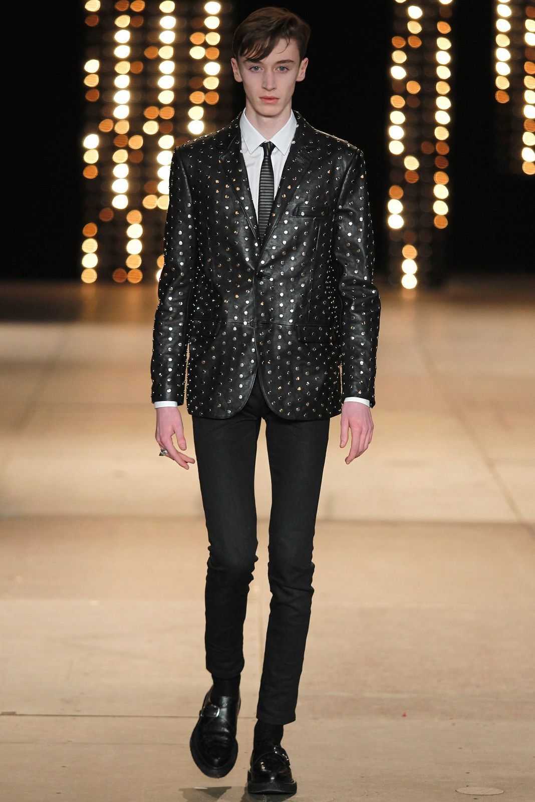 Saint Laurent Paris 14AW Studded Leather Blazer | Grailed