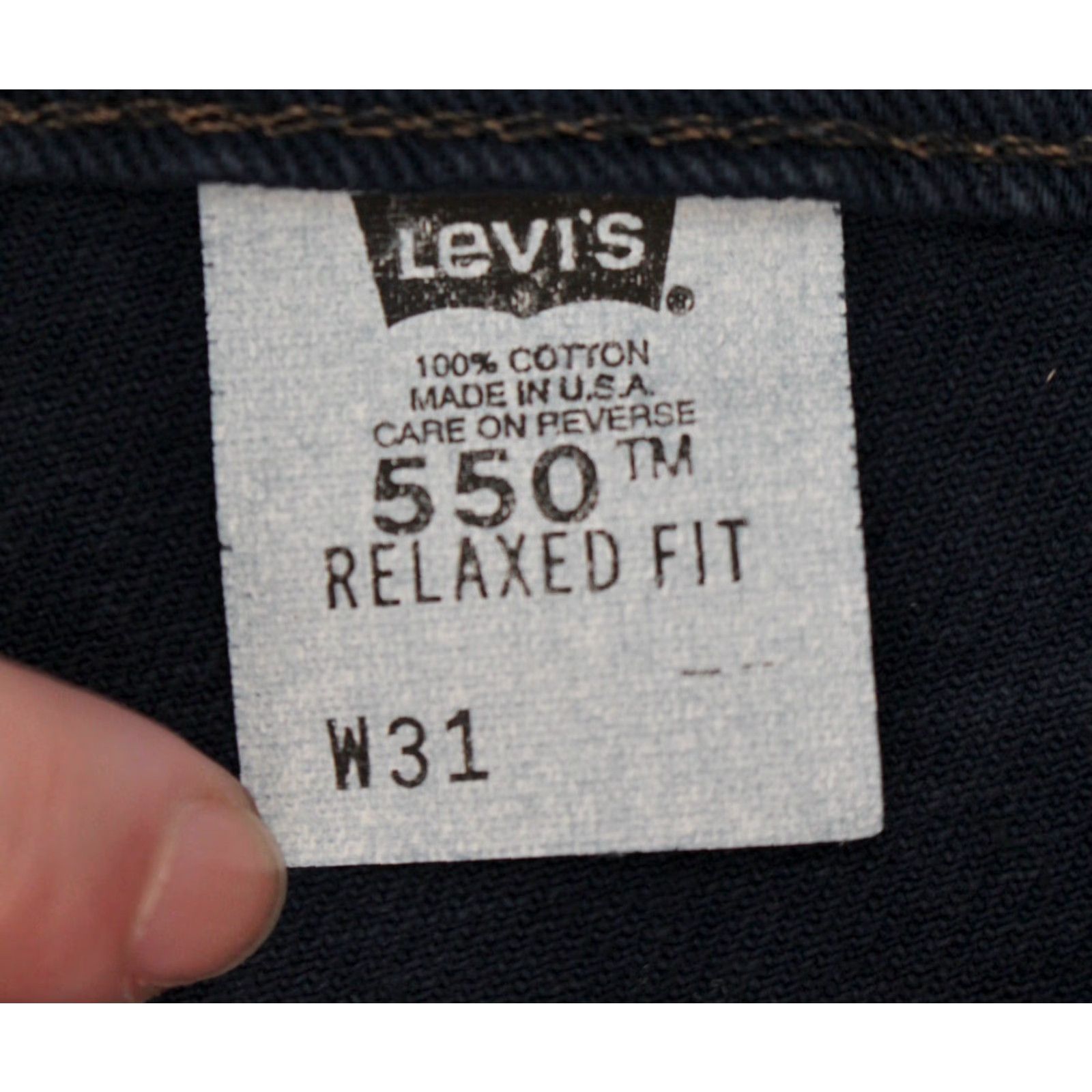 Levi's VINTAGE Levi's 550 Denim Shorts Mens 1990s Dark Blue 31x10 90s NOS Levi's shorts 90s Levi's Size US 31 - 3 Thumbnail