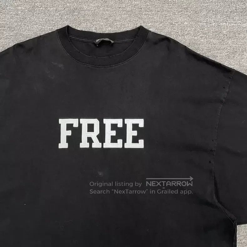 Balenciaga Balenciaga Free Embroidery Logo Black OS Short Sleeve Size US S / EU 44-46 / 1 - 4 Thumbnail