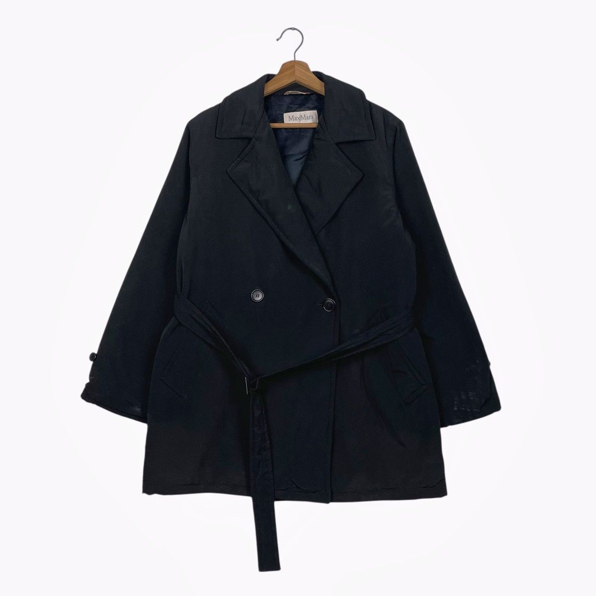 Max Mara Double Breasted Black Jacket