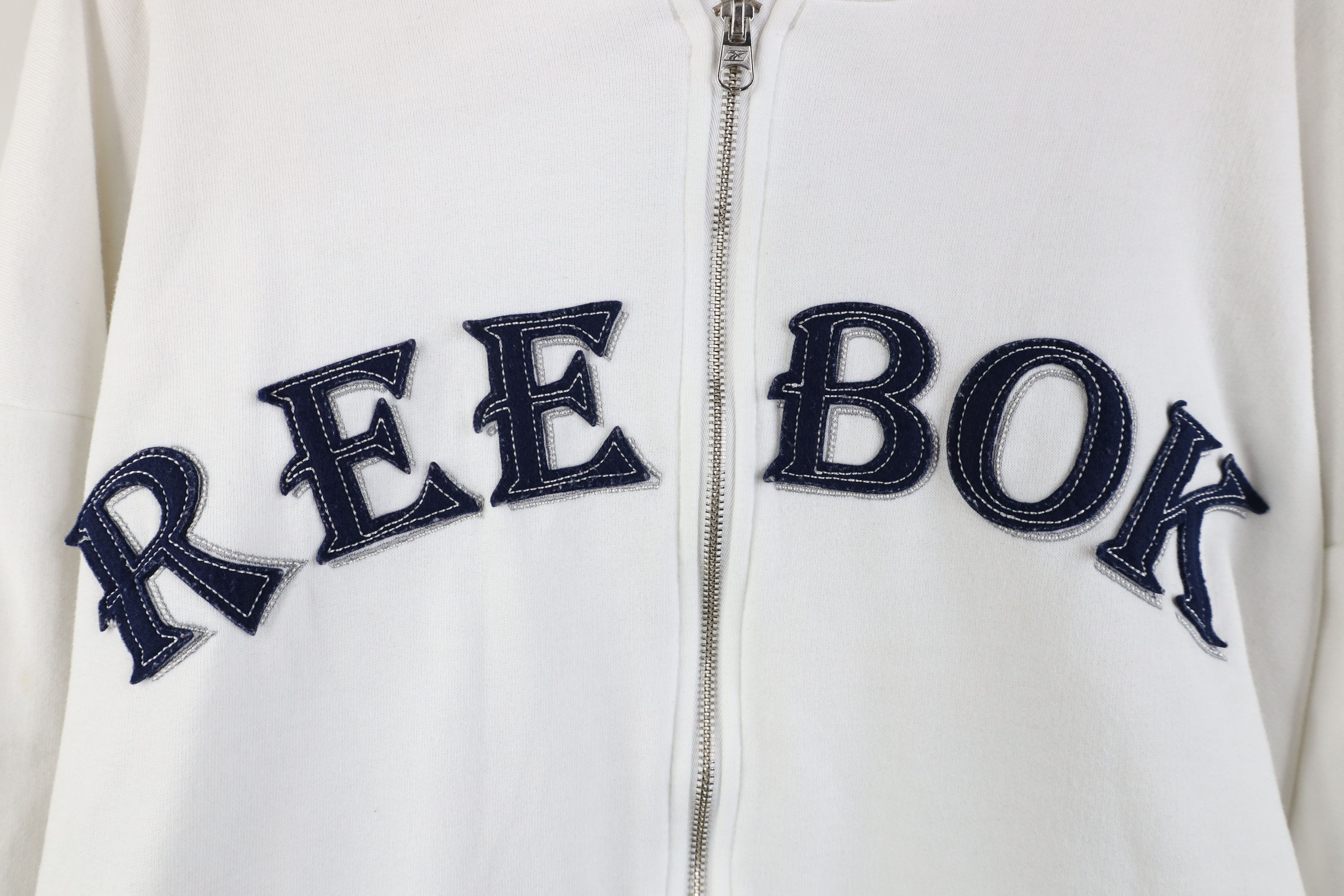 Reebok Vintage Reebok Thermal Waffle Knit Lined Zip Hoodie White Size US XXL / EU 58 / 5 - 4 Thumbnail