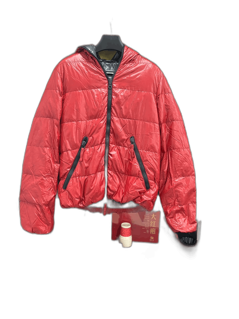 Moncler Classic Red Duvetica Puffer Jacket Size US L / EU 52-54 / 3 - 1 Thumbnail