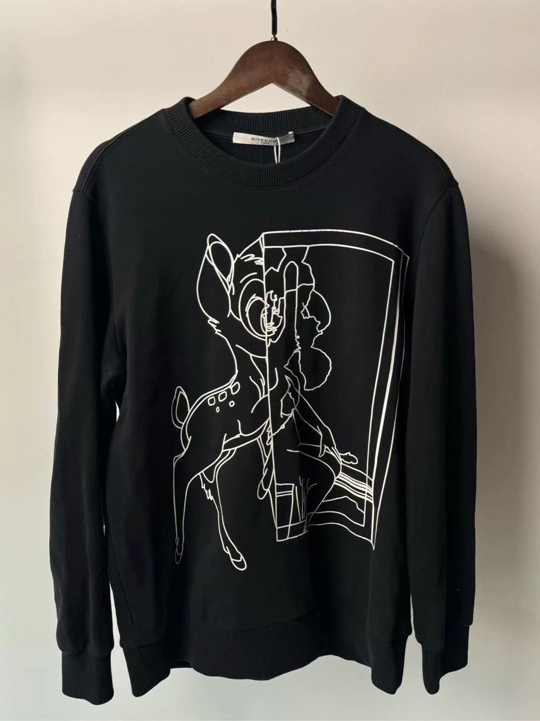 Givenchy Givenchy Black Deer Sketch Sweatshirt Size S / US 4 / IT 40 - 1 Thumbnail