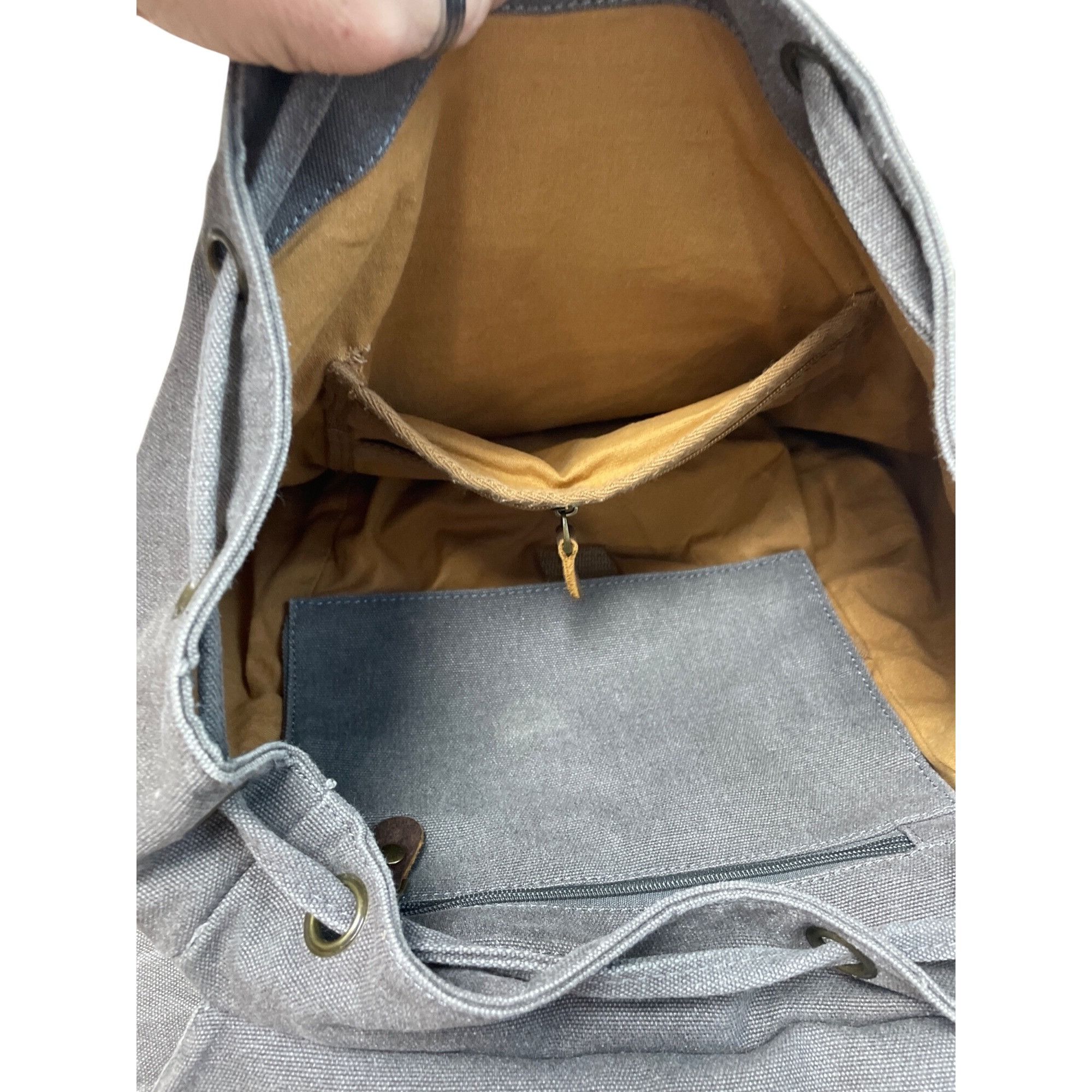 Other Kattee mens gray brown fabric leather heavy duty hiking back Size ONE SIZE - 9 Thumbnail