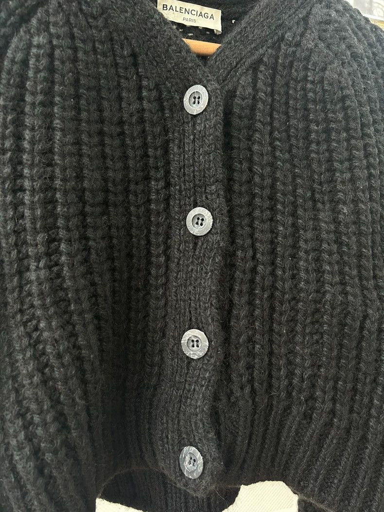 Balenciaga Balenciaga Black wool knit cardigan jacket Size US XS / EU 42 / 0 - 4 Thumbnail