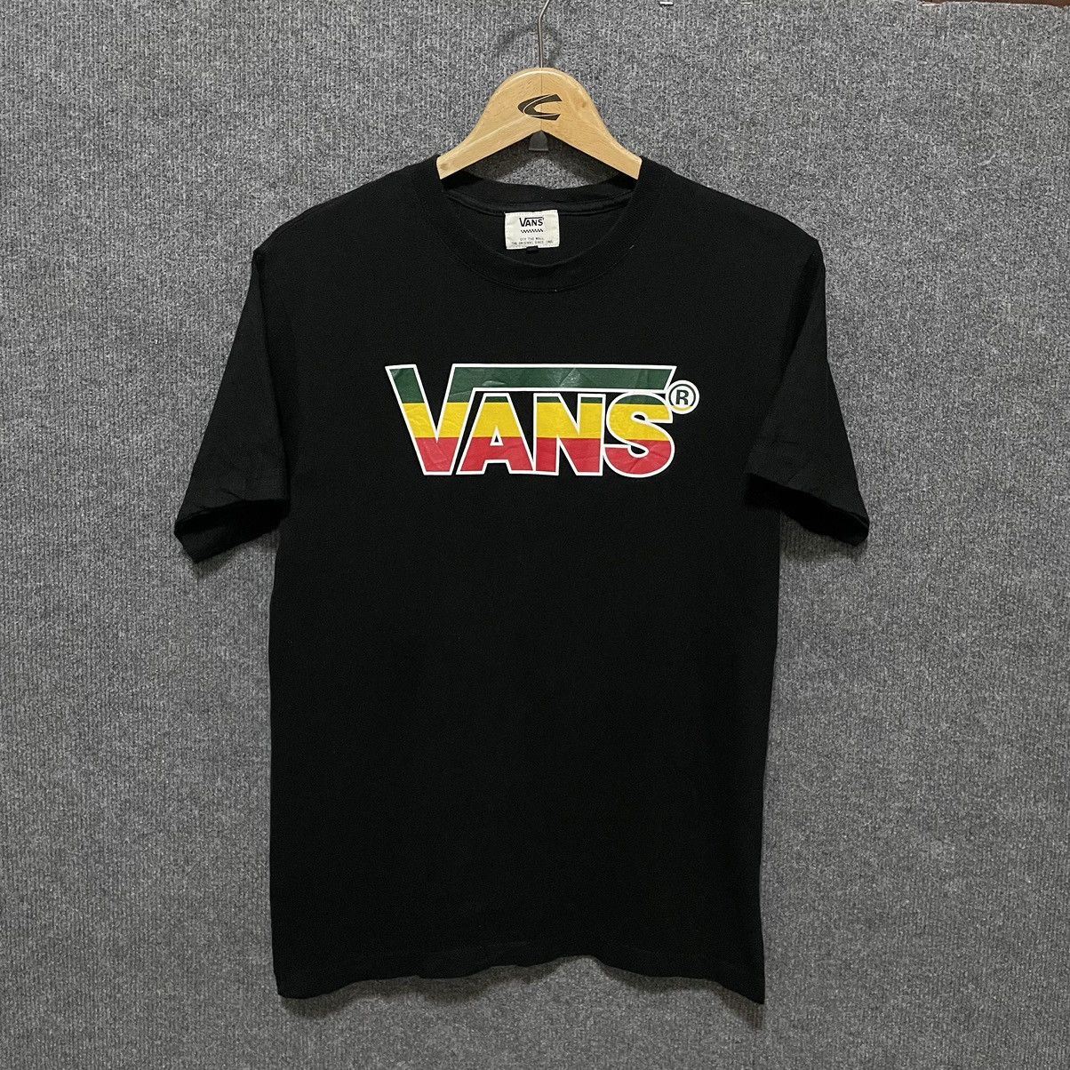 Vans Y2K Vans Rasta Colourway Spell Out T Shirt Size US S / EU 44-46 / 1 - 1 Thumbnail