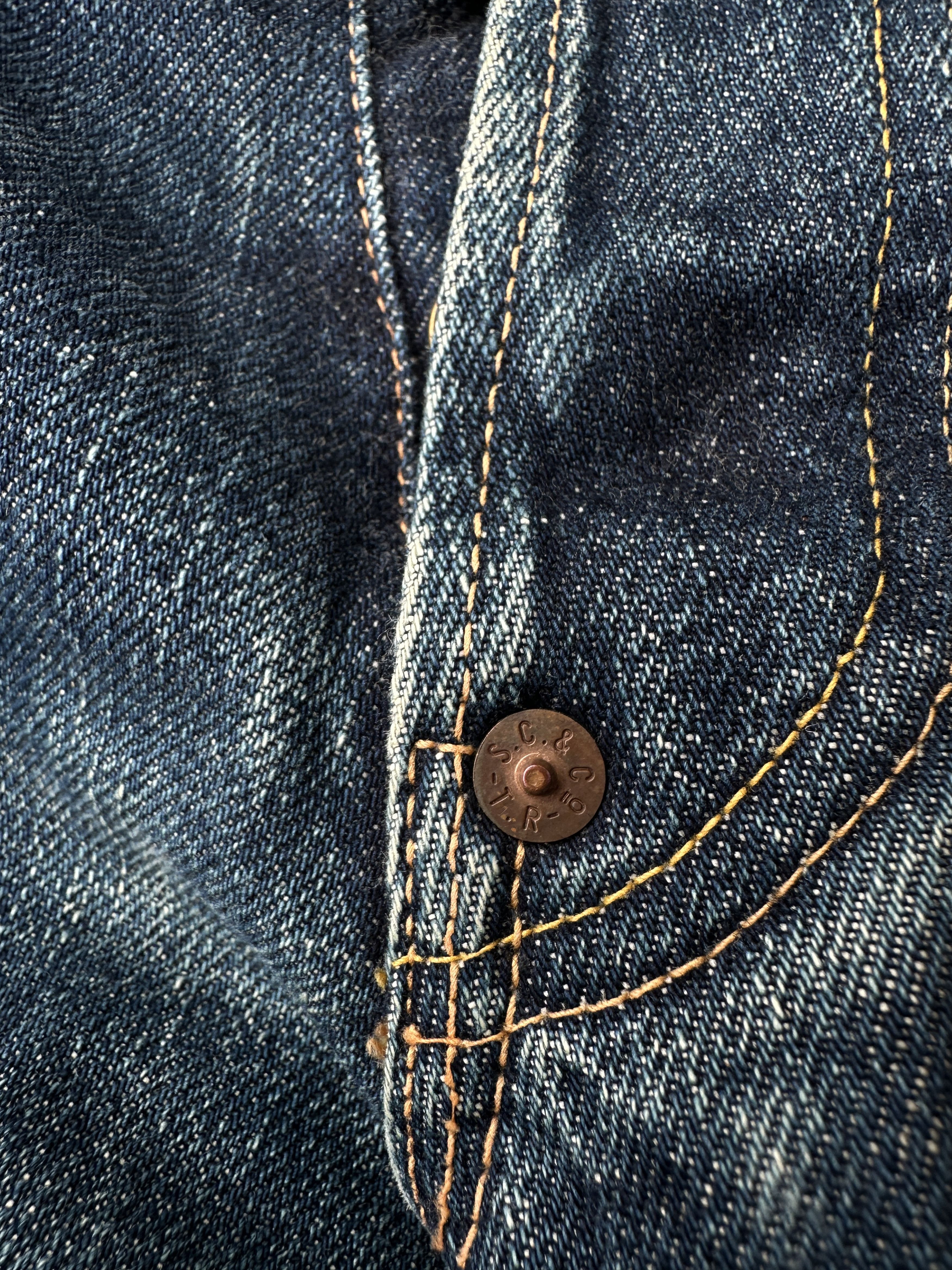 Evisu Buckle Back No2 2000s Selvedge seagulls back cinch denim 501 Size US 35 - 13 Thumbnail