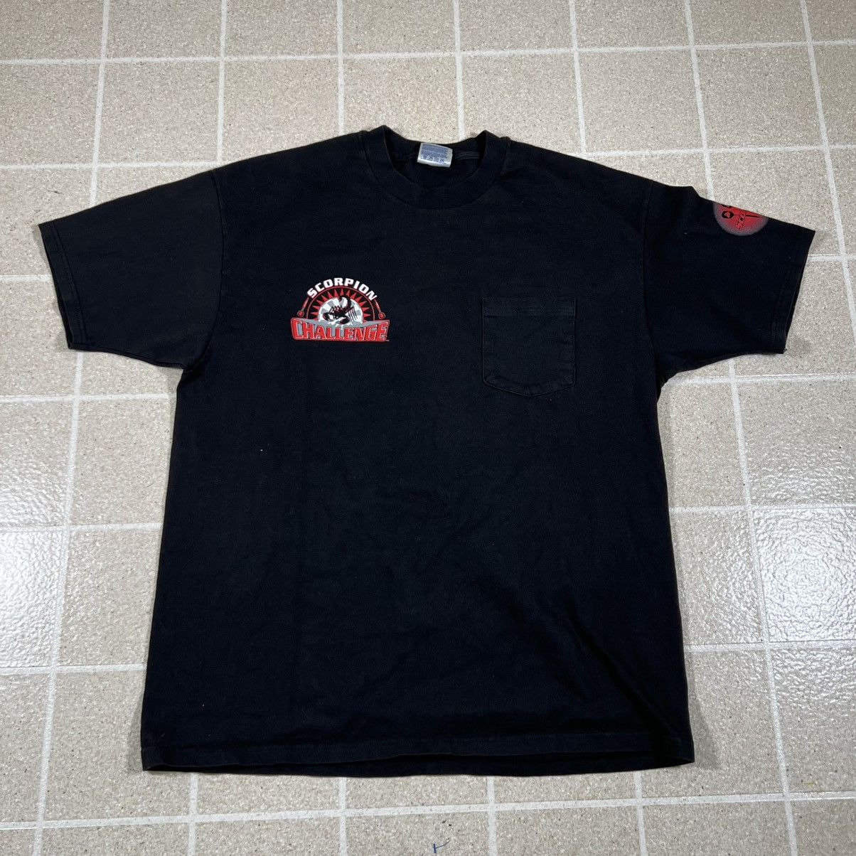 Hanes Vintage 1995 Black XL Hanes Beefy Tshirt Scorpion Dart Size US XL / EU 56 / 4 - 4 Thumbnail
