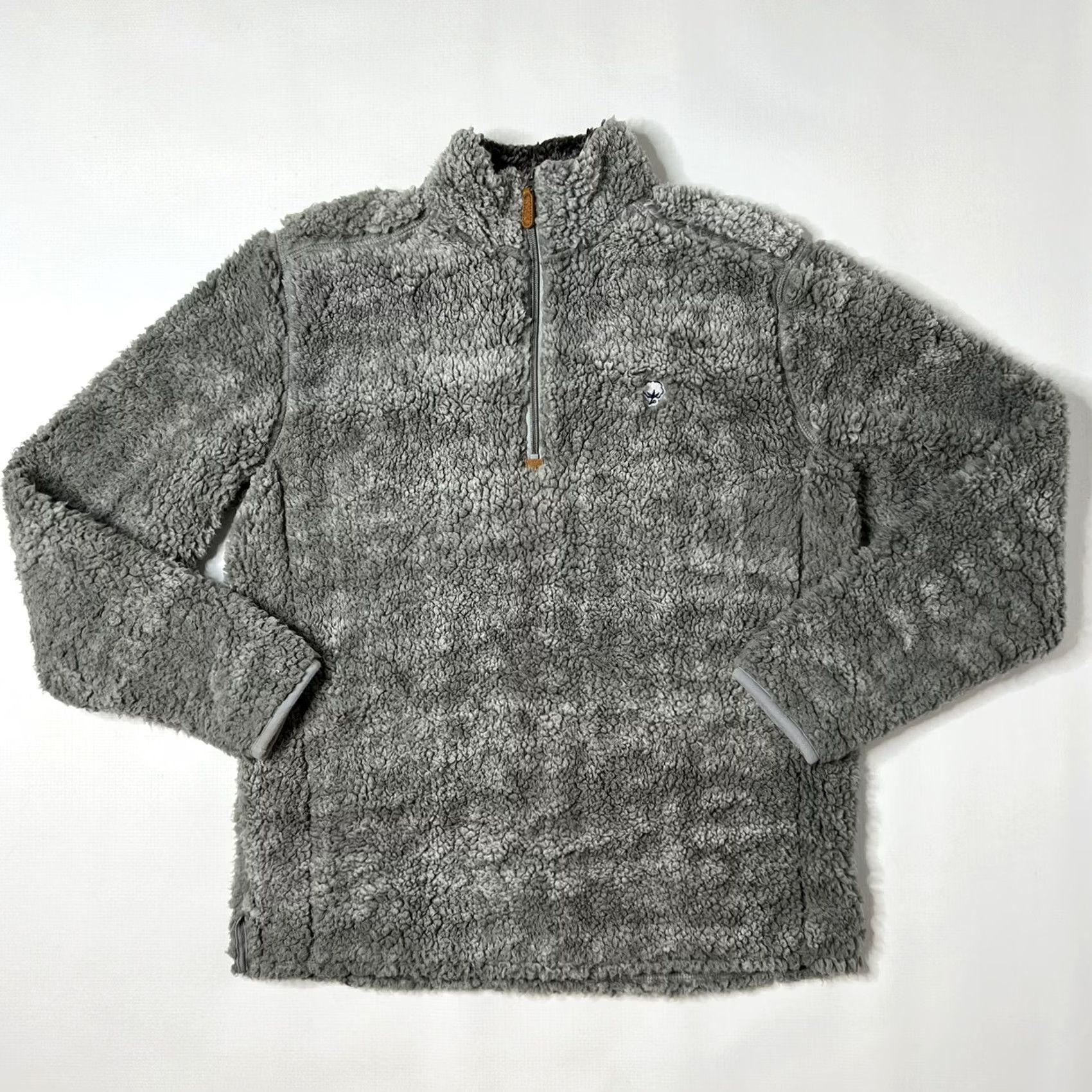 Vintage Simply Southern Sherpa Pullover 1/4 Zip Women's Size Small Gray Shirt Size S / US 4 / IT 40 - 2 Thumbnail